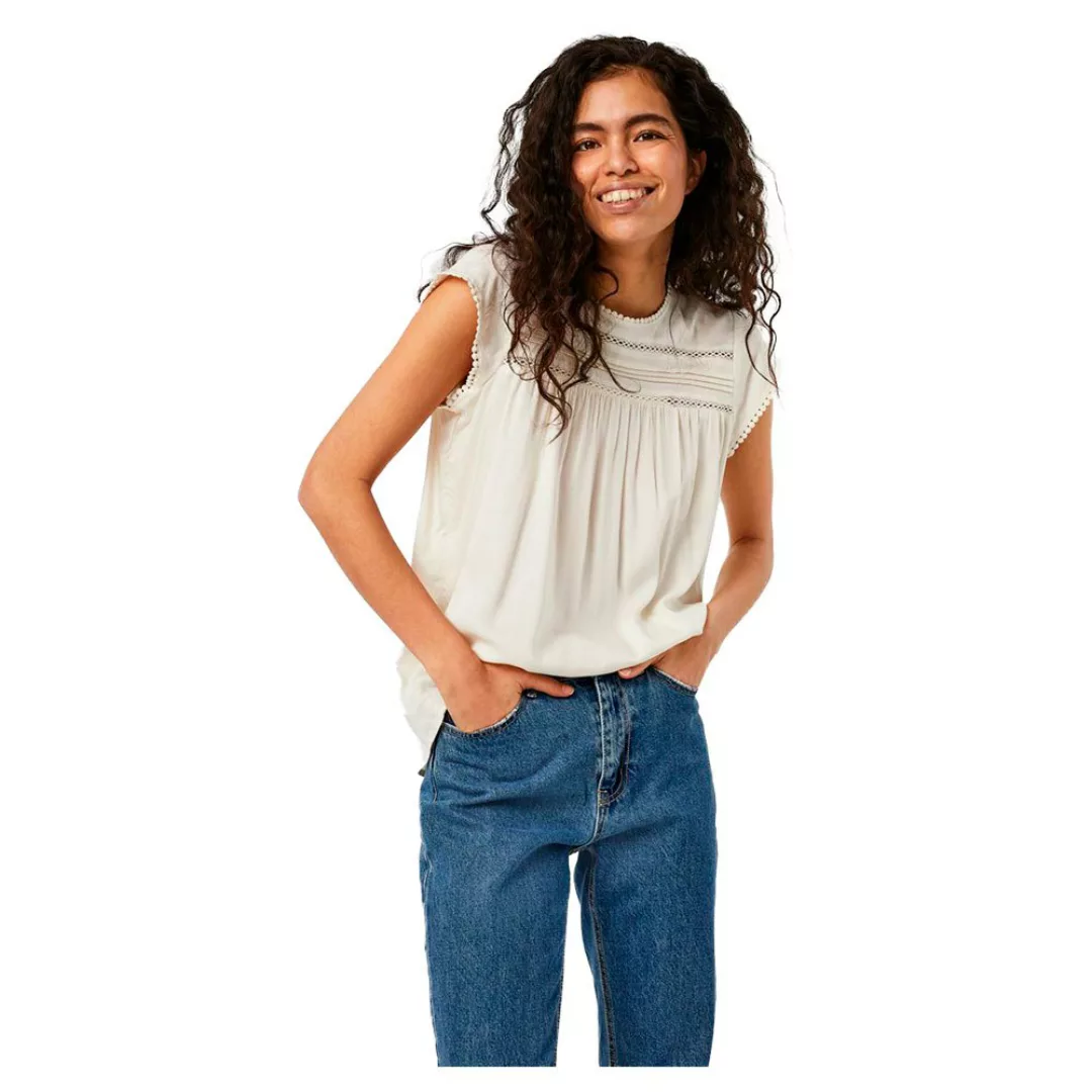 Vero Moda Debbie Pleat Kurzärmeliges T-shirt XS Laurel Wreath günstig online kaufen