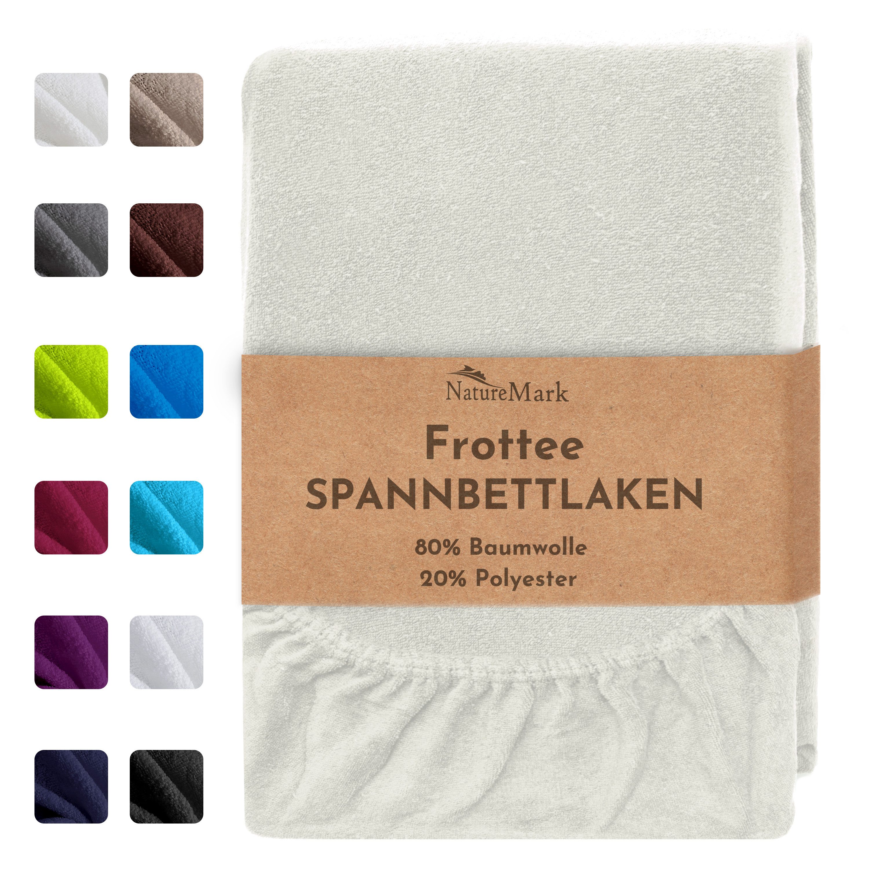 NatureMark Spannbettlaken Frottee Spannbettlaken, 80% Baumwolle günstig online kaufen