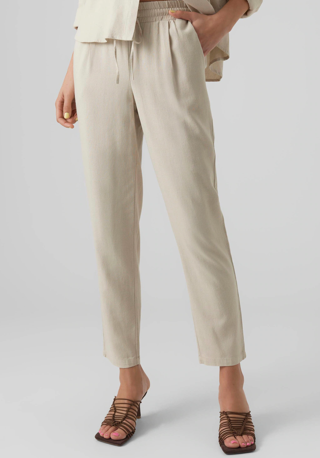 Vero Moda Schlupfhose "VMJESMILO ANKLE PANTS GA NOOS", mit Leinen günstig online kaufen