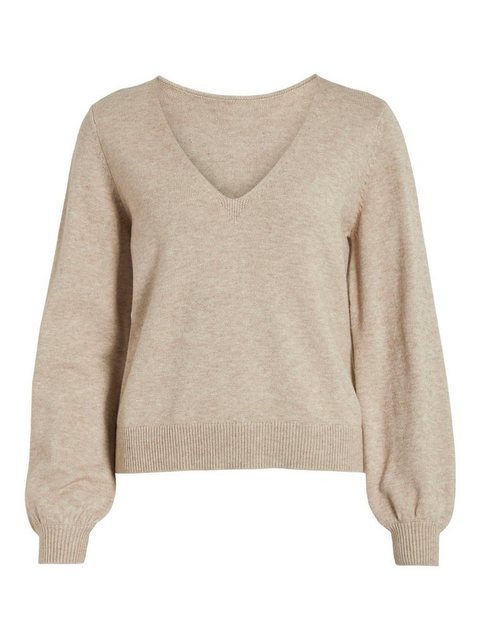 Vila Strickpullover VIRil (1-tlg) Drapiert/gerafft günstig online kaufen