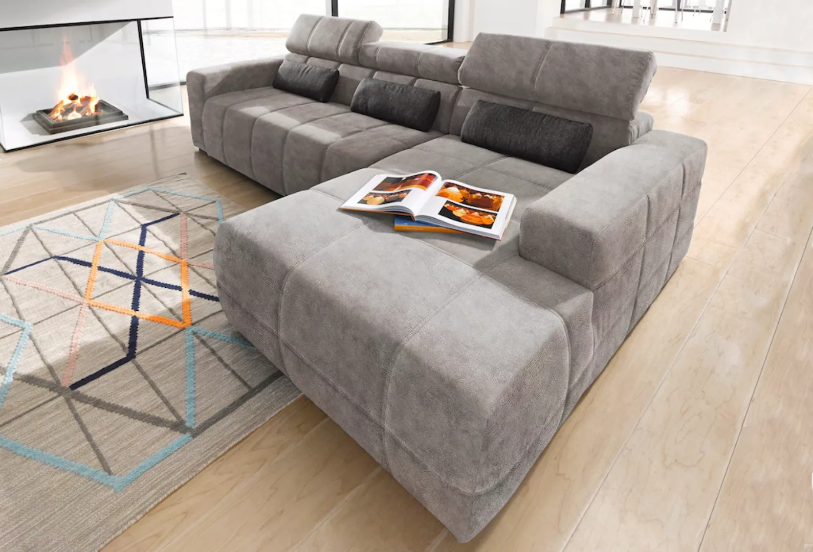 DOMO collection Ecksofa »Brandon große Ausführung B/T/H: 289/177/80 cm, auc günstig online kaufen