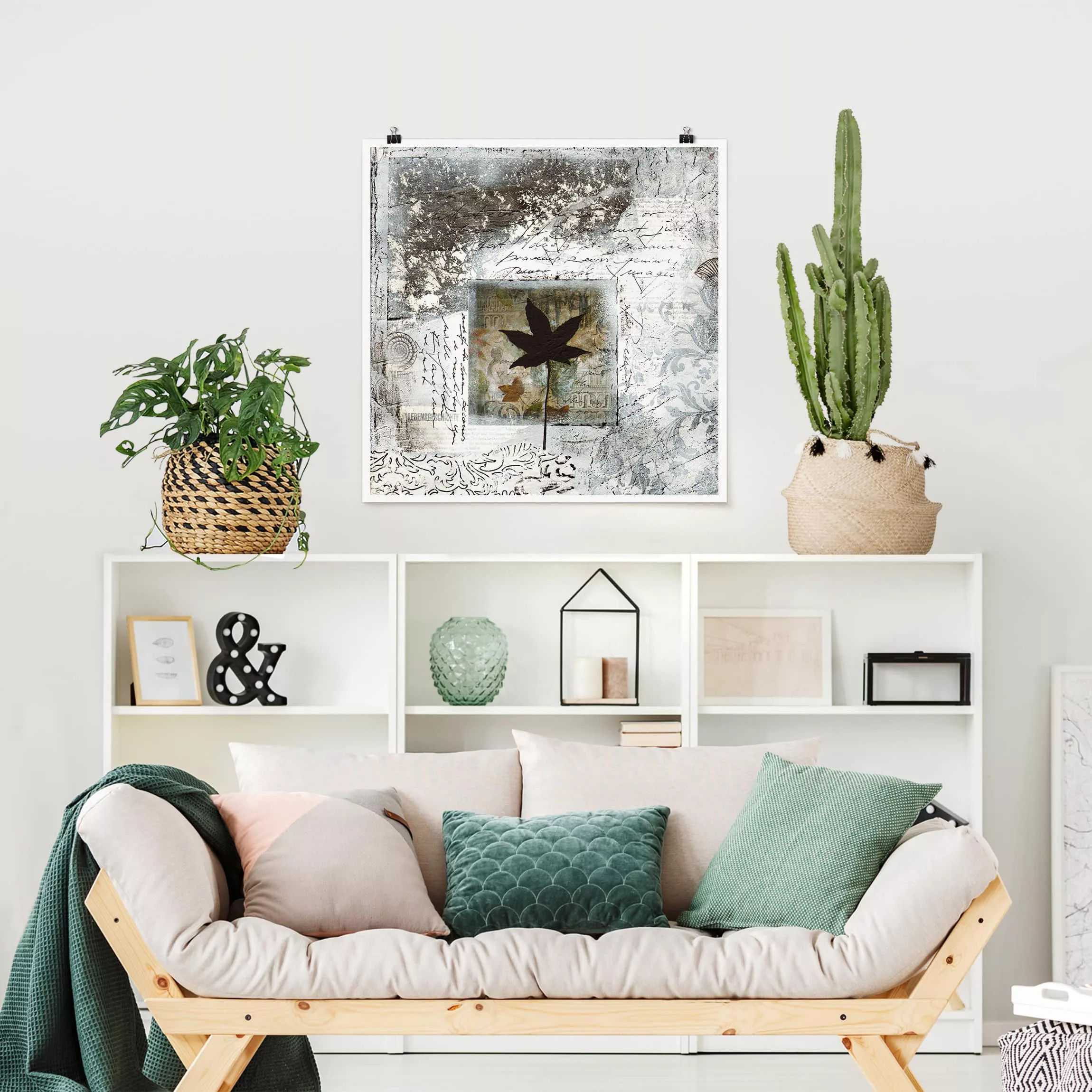 Poster - Quadrat Silvery Memories günstig online kaufen