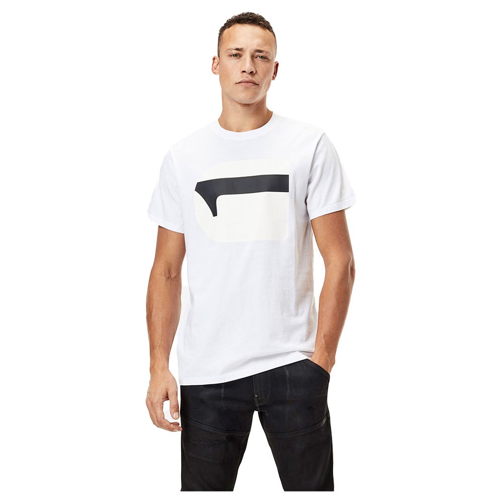G-Star – T-Shirt in Weiß mit großem Logo günstig online kaufen