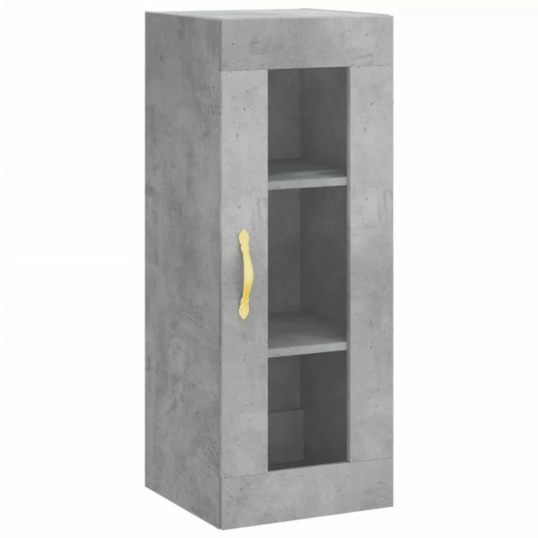 vidaXL Hängeschrank Wandschrank Betongrau 34,5x34x90 cm Glas Vitrine Hänges günstig online kaufen