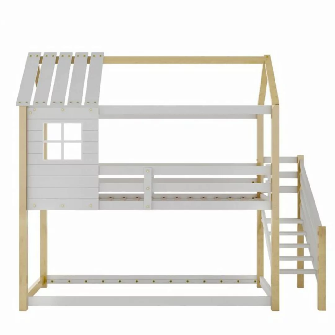 OKWISH Kinderbett Jugendbett, Hausbett, Rahmen aus Kiefer, weiß (200x90cm) günstig online kaufen