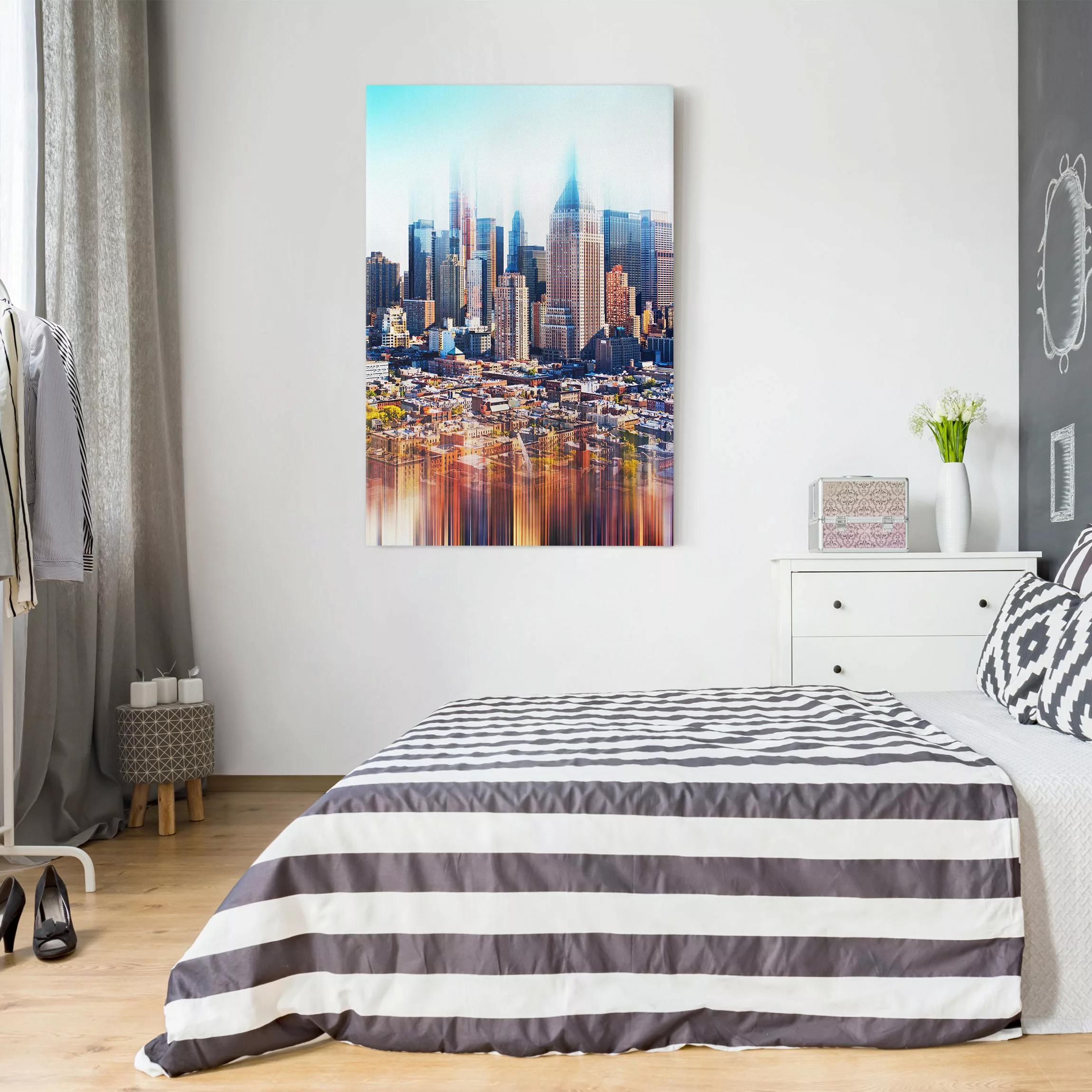 Leinwandbild New York - Hochformat Manhattan Skyline Urban Stretch günstig online kaufen