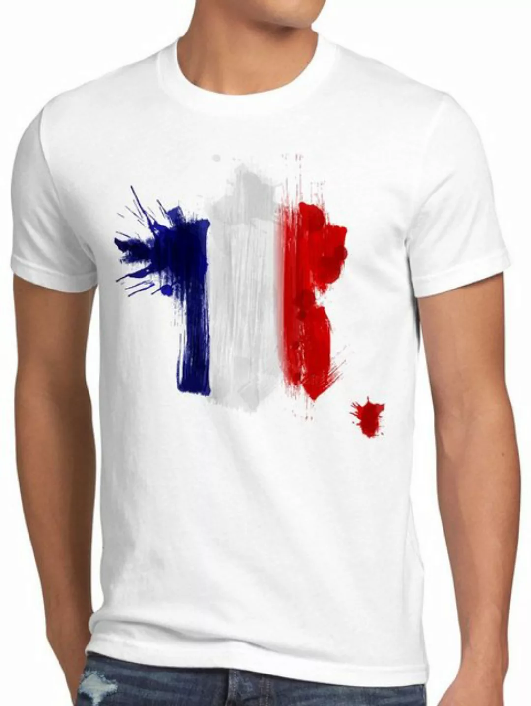 style3 T-Shirt Flagge Frankreich Fußball Sport France WM EM Fahne günstig online kaufen