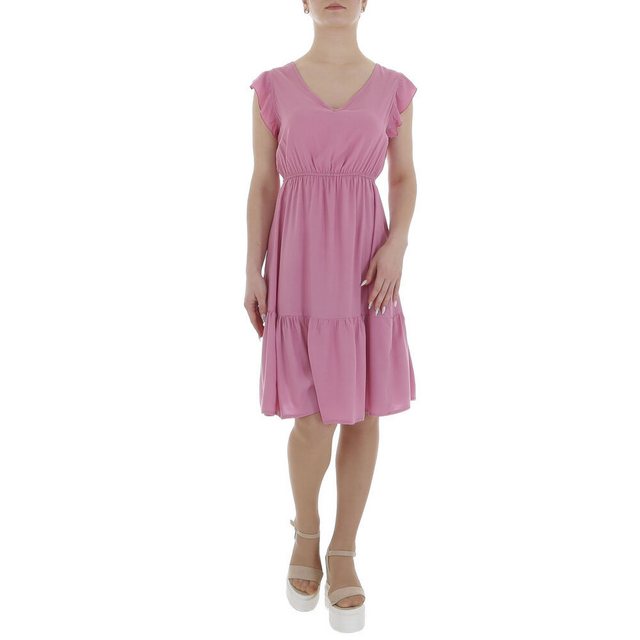 Ital-Design Sommerkleid Damen Freizeit (85941296) Rüschen Sommerkleid in Ro günstig online kaufen