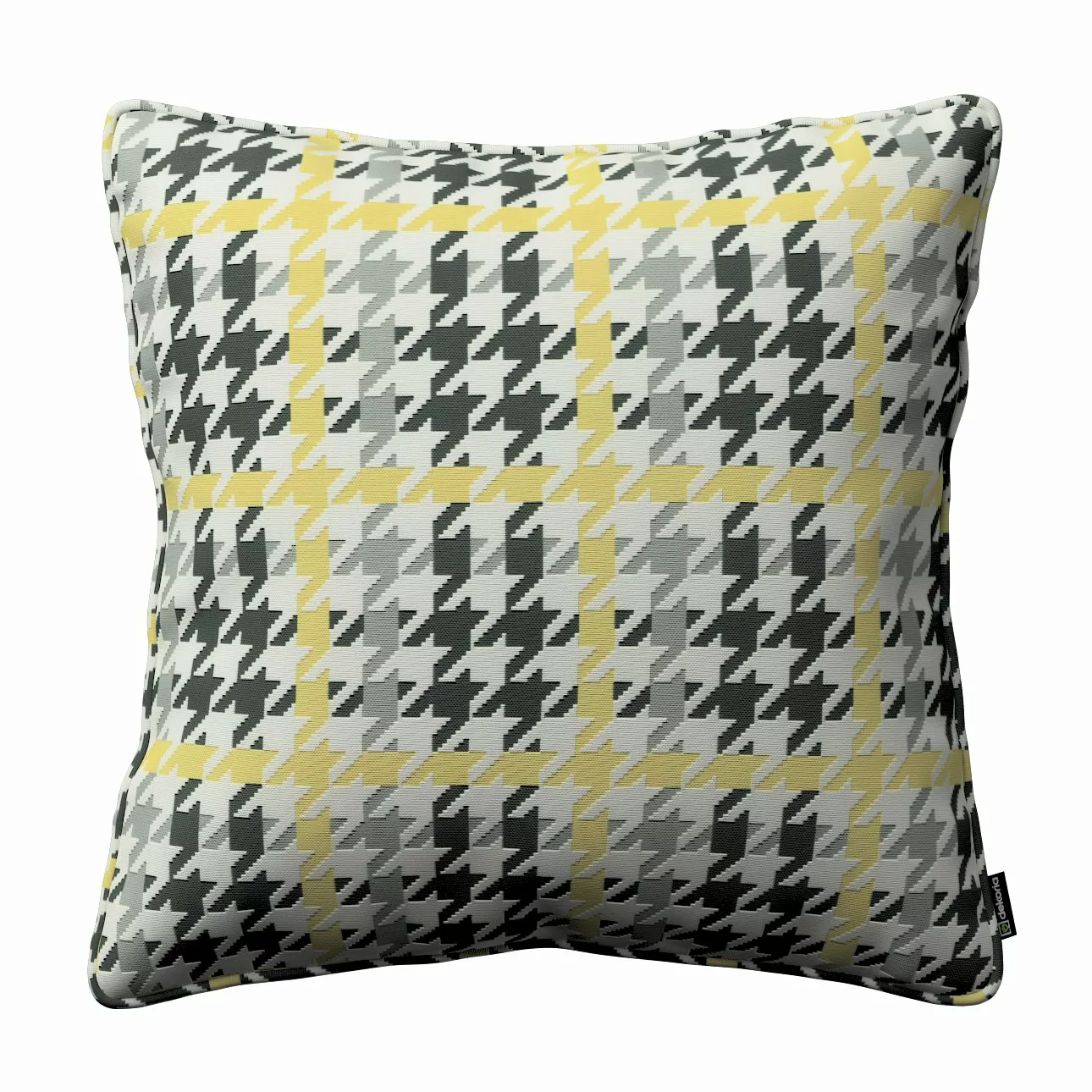 Kissenhülle Gabi mit Paspel, gelb-schwarz, 60 x 60 cm, SALE (137-79) günstig online kaufen