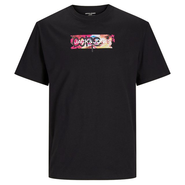 Jack & Jones Rundhalsshirt Jack&Jones XXL T-Shirt schwarz Logoprint JCOSUMM günstig online kaufen