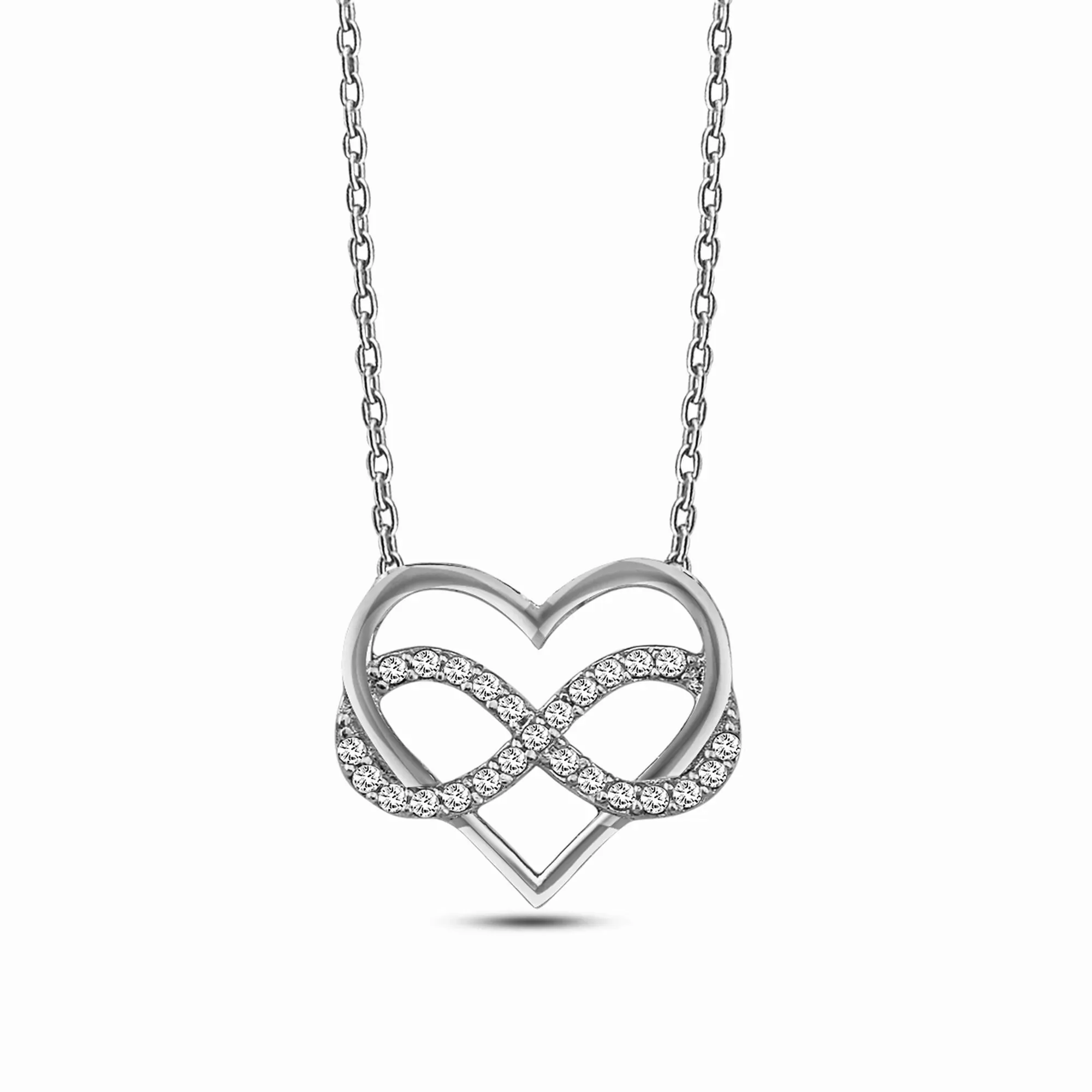 dKeniz Kettenanhänger "925/- Sterling Silber Infinity Herzkette" günstig online kaufen