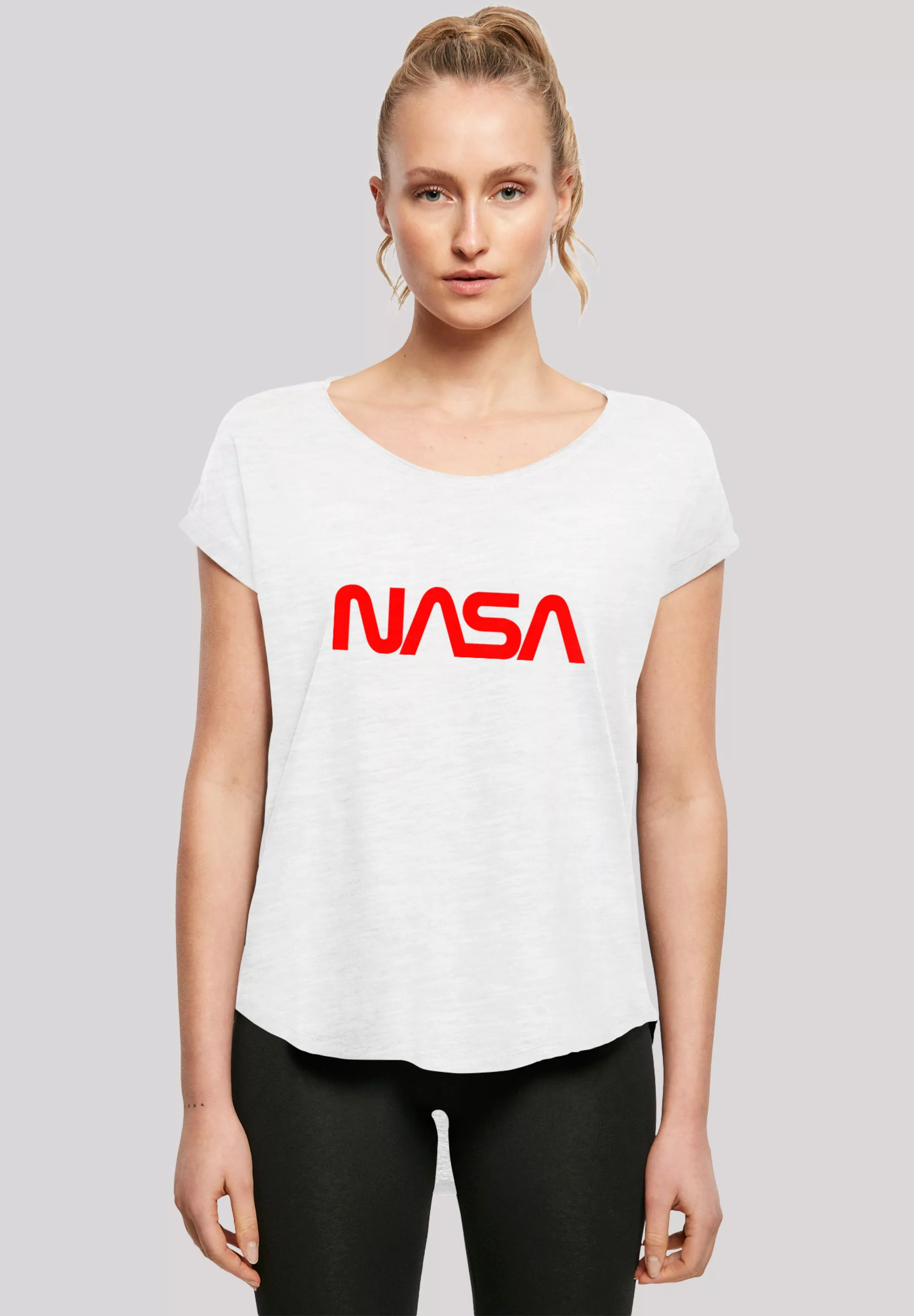 F4NT4STIC T-Shirt "Long Cut T-Shirt NASA Modern Logo White", Damen,Premium günstig online kaufen