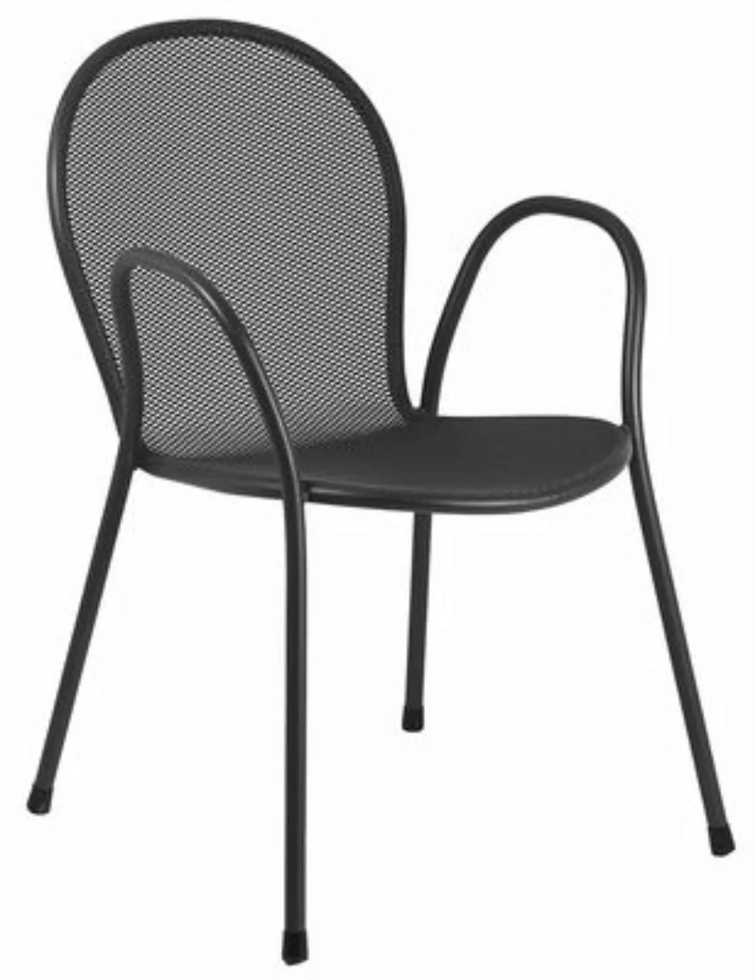 Stapelbarer Sessel Ronda metall schwarz / Metall - Emu - Schwarz günstig online kaufen