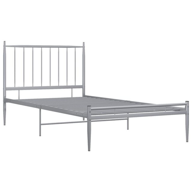 furnicato Bettgestell Bett Grau Metall 100x200 cm (1-tlg) günstig online kaufen