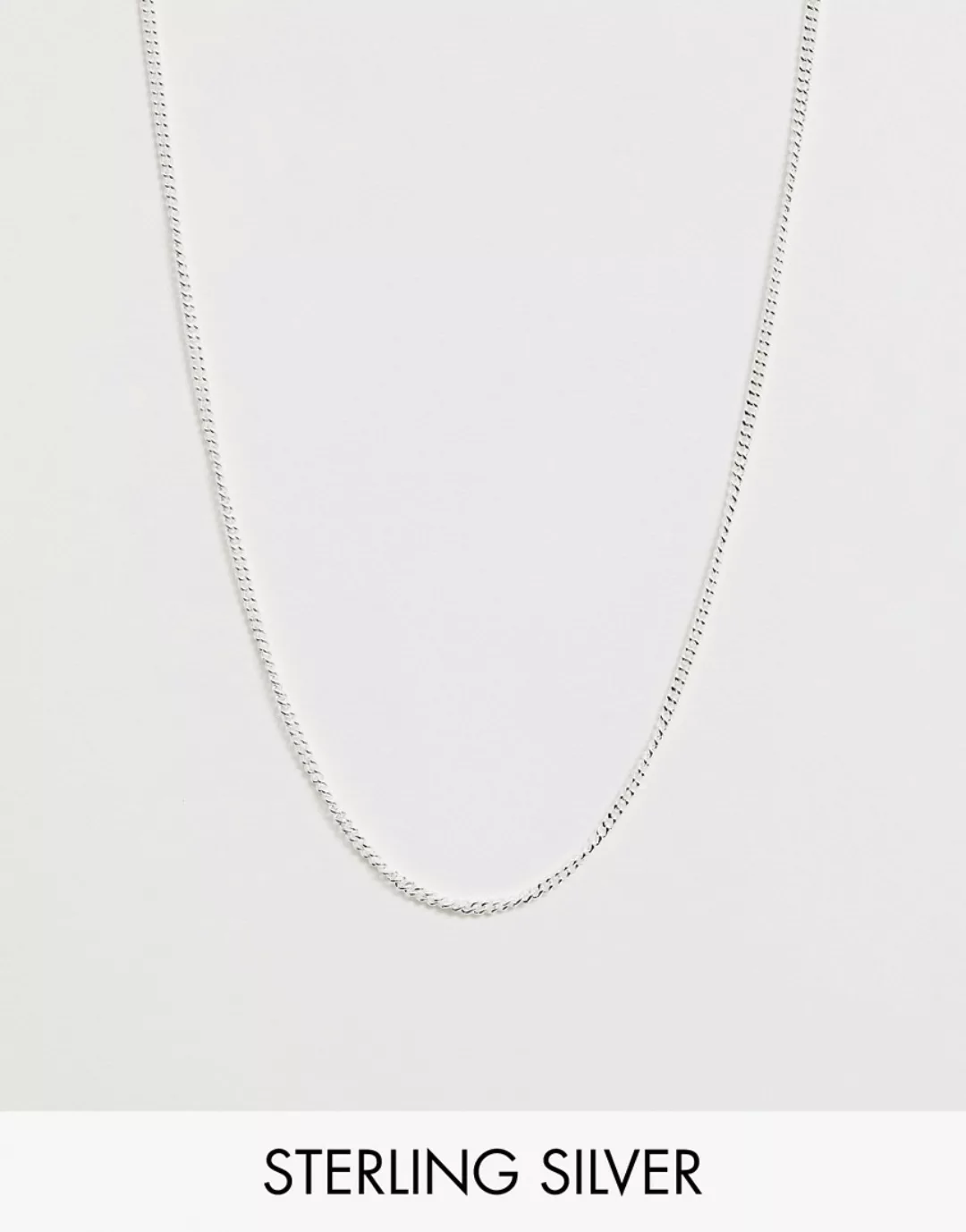 ASOS DESIGN – Kurze Halskette aus Sterlingsilber günstig online kaufen