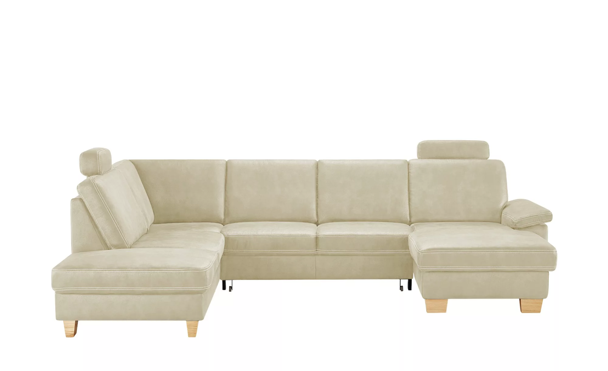 meinSofa Wohnlandschaft  Kunstleder Samu ¦ creme ¦ Maße (cm): B: 316 H: 90 günstig online kaufen