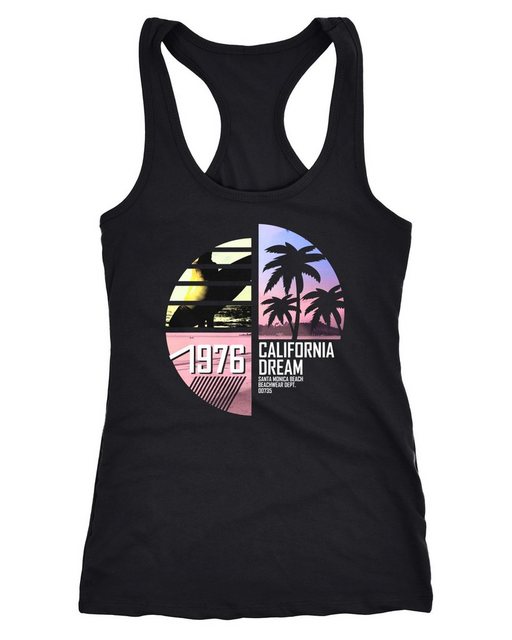 Neverless Tanktop Damen Tank-Top California Surfing Palmen Summer Racerback günstig online kaufen