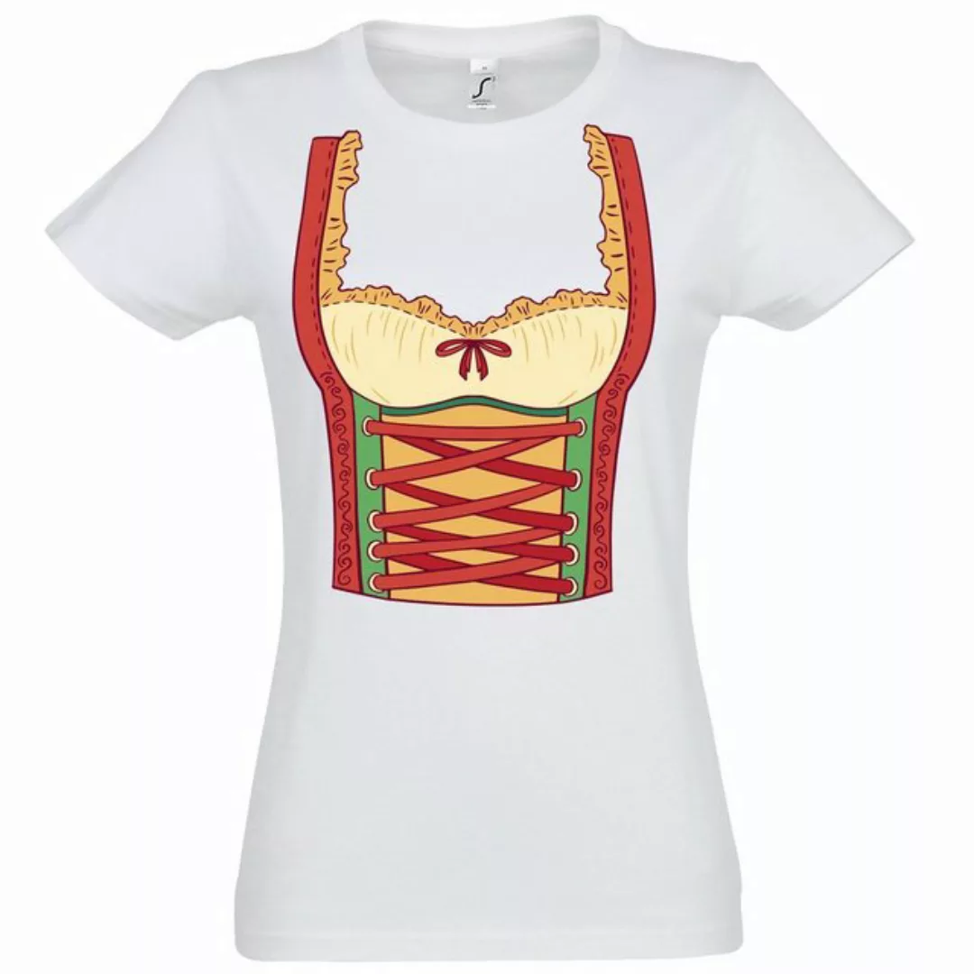 Youth Designz T-Shirt Dirndl Kostüm Damen T-Shirt mit trendigem Frontprint günstig online kaufen