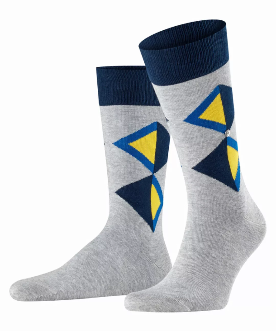 Burlington Twisted Argyle Herren Socken, 40-46, Grau, Baumwolle, 21918-3400 günstig online kaufen