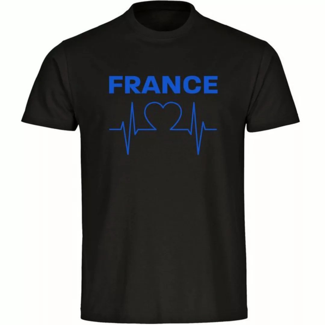 multifanshop T-Shirt Herren France - Herzschlag - Männer günstig online kaufen