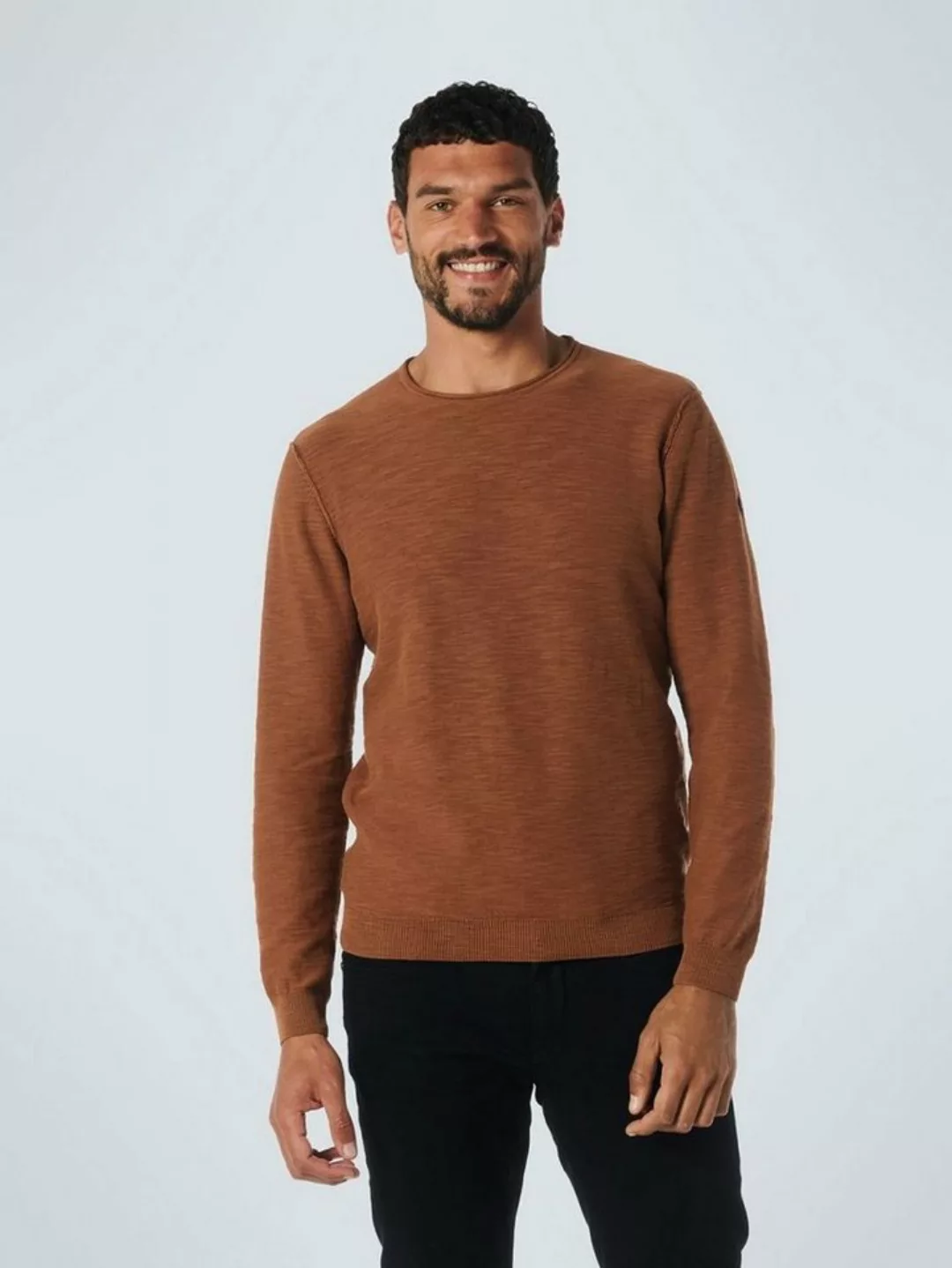 NO EXCESS Strickpullover Pullover Crewneck Garment Dyed + St günstig online kaufen