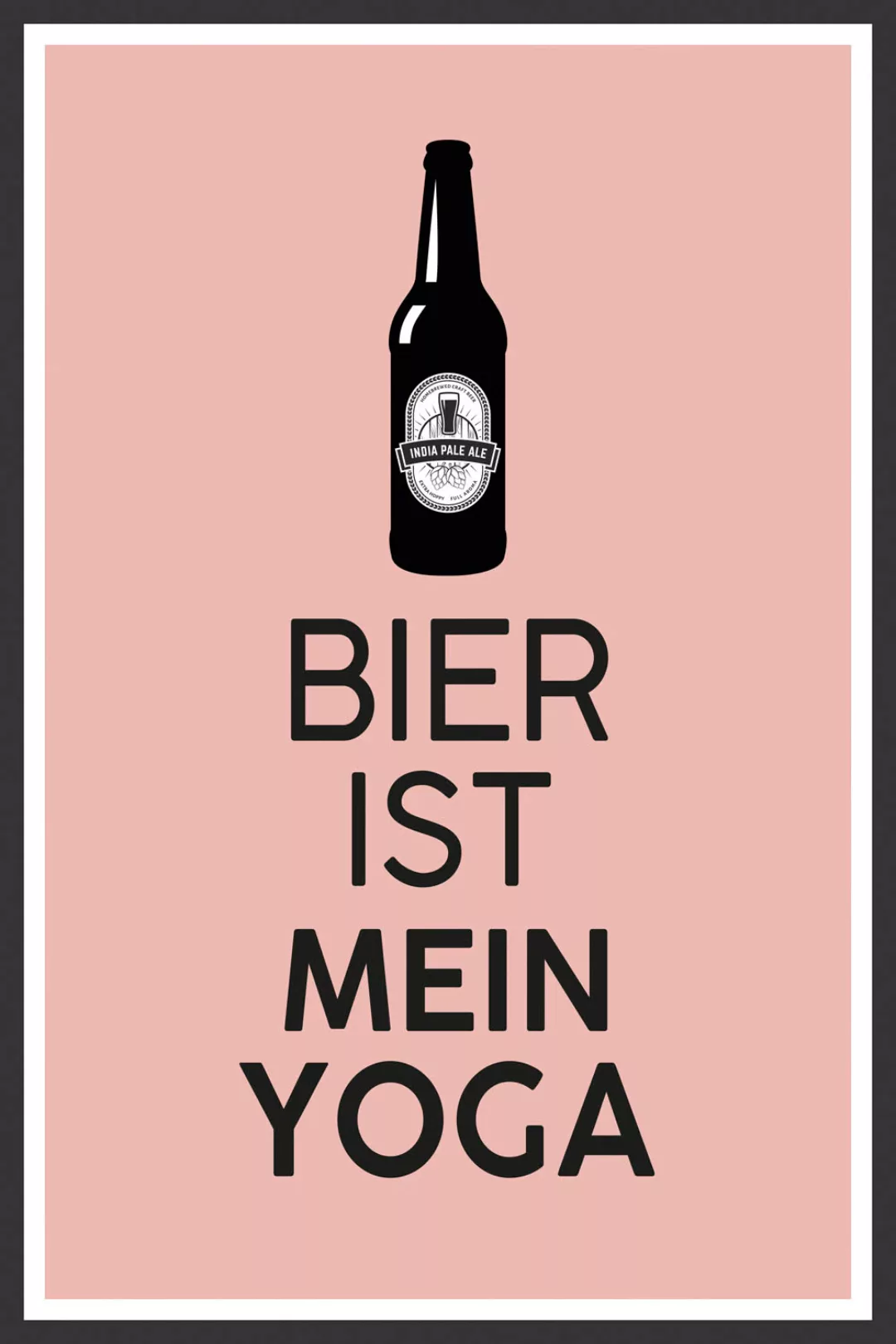 queence Metallbild »Bier Yoga«, Schriftzüge, (1 St.), Stahlschilder günstig online kaufen