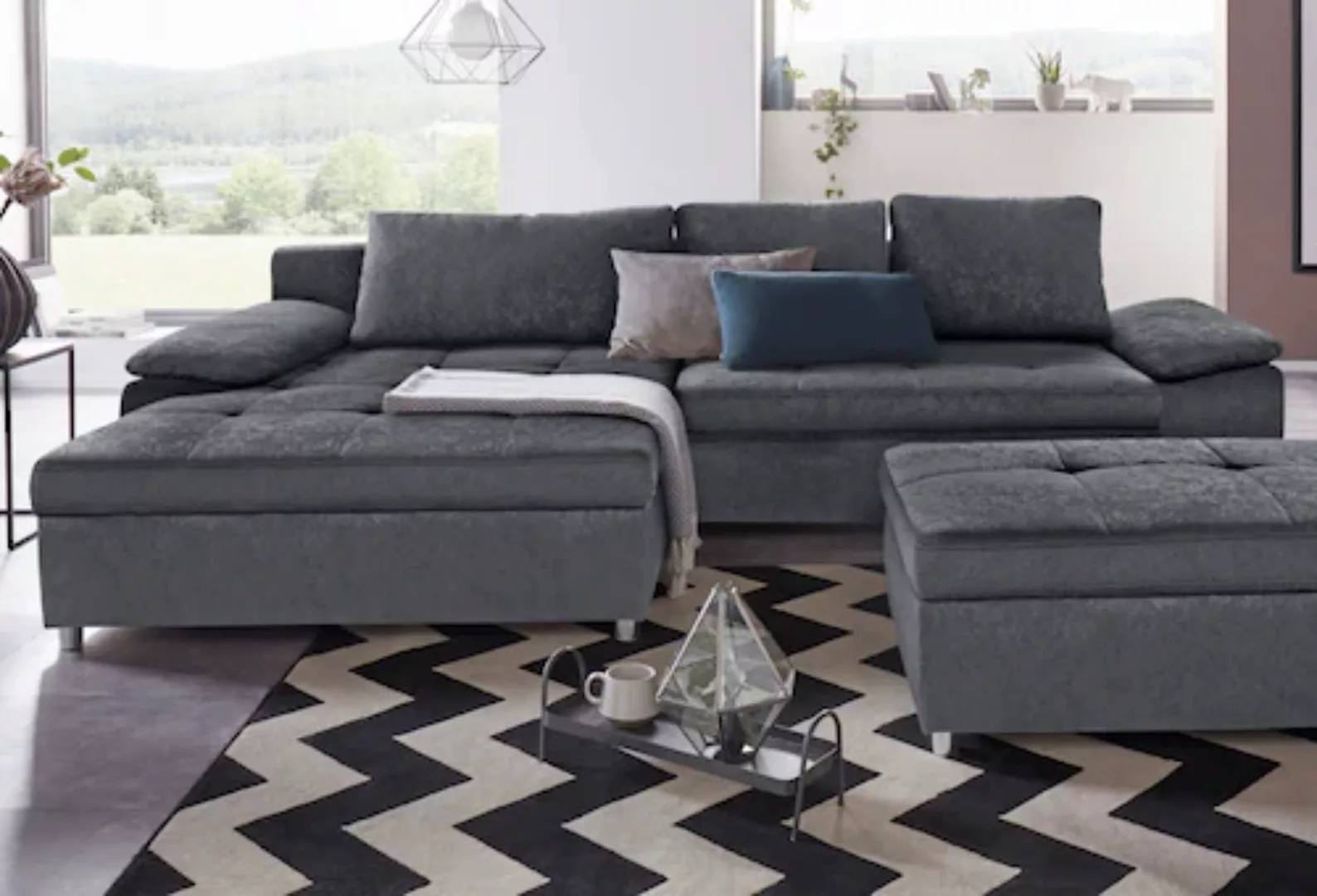 sit&more Ecksofa Labene, wahlweise mit Bettfunktion und Bettkasten, inkl. R günstig online kaufen