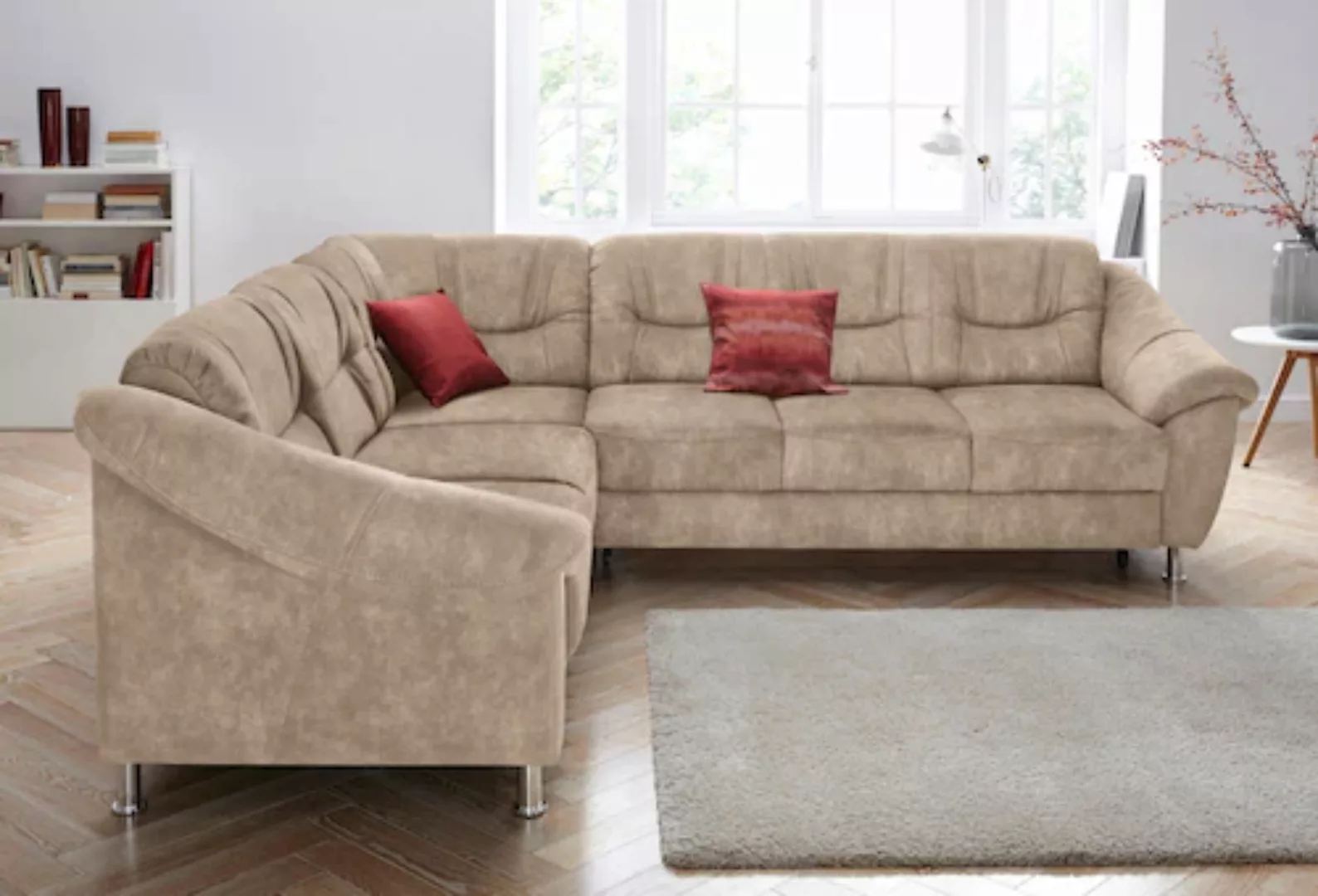 sit&more Ecksofa »Salsa L-Form«, mit Federkern, wahlweise mit Bettfunktion günstig online kaufen