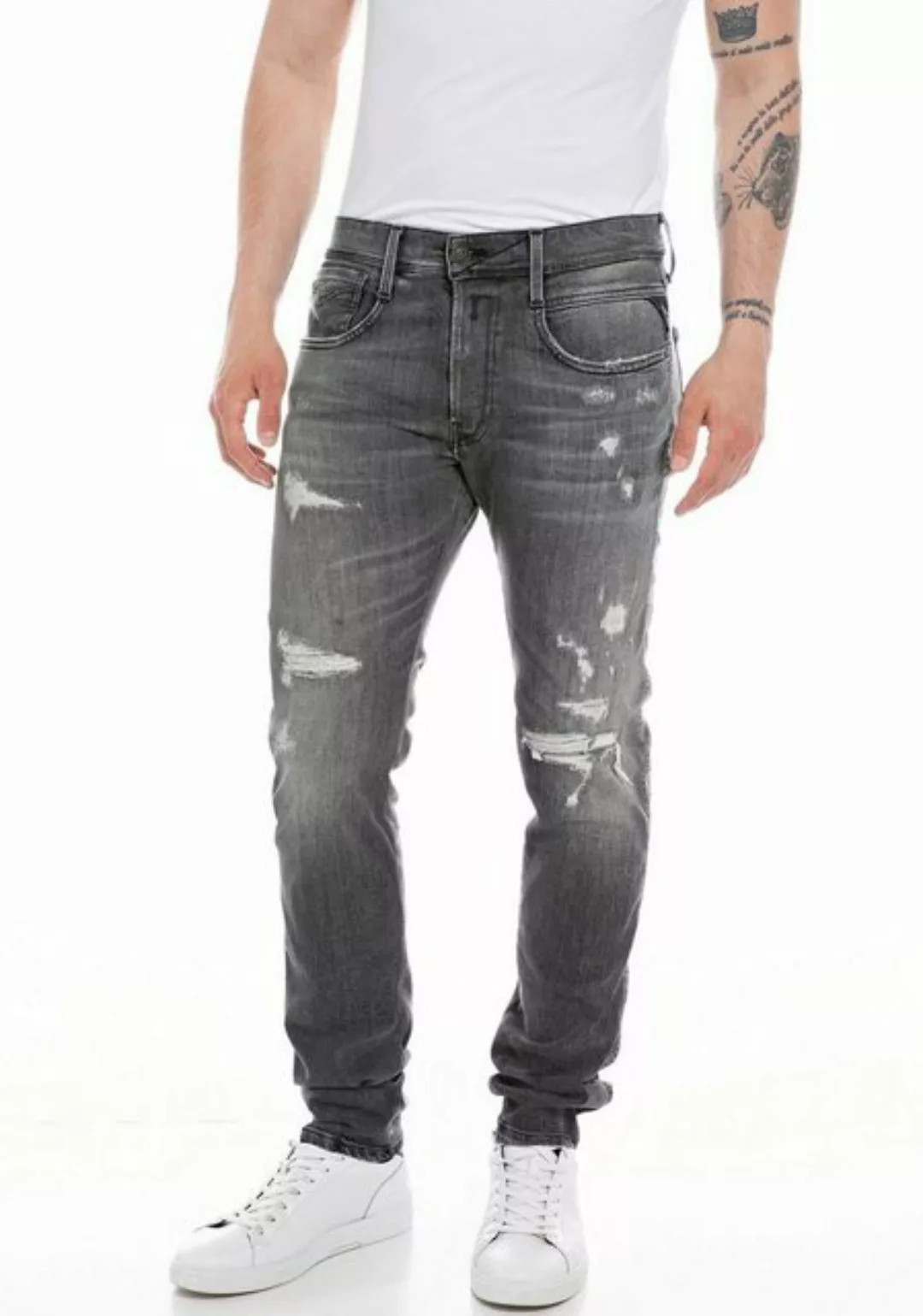 Replay Slim-fit-Jeans ANBASS HYPERFLEX BIO günstig online kaufen