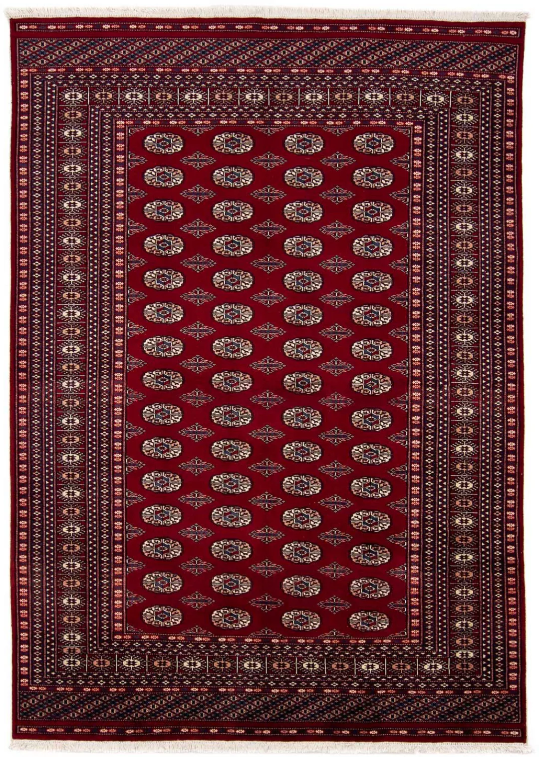 morgenland Orientteppich »Afghan - Buchara - 240 x 170 cm - dunkelrot«, rec günstig online kaufen