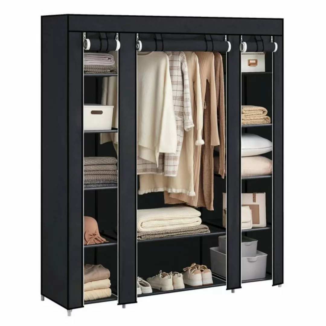 SONGMICS Kleiderschrank mit Kleiderstange und Ablagen, Soffüberzug, 150 x 4 günstig online kaufen