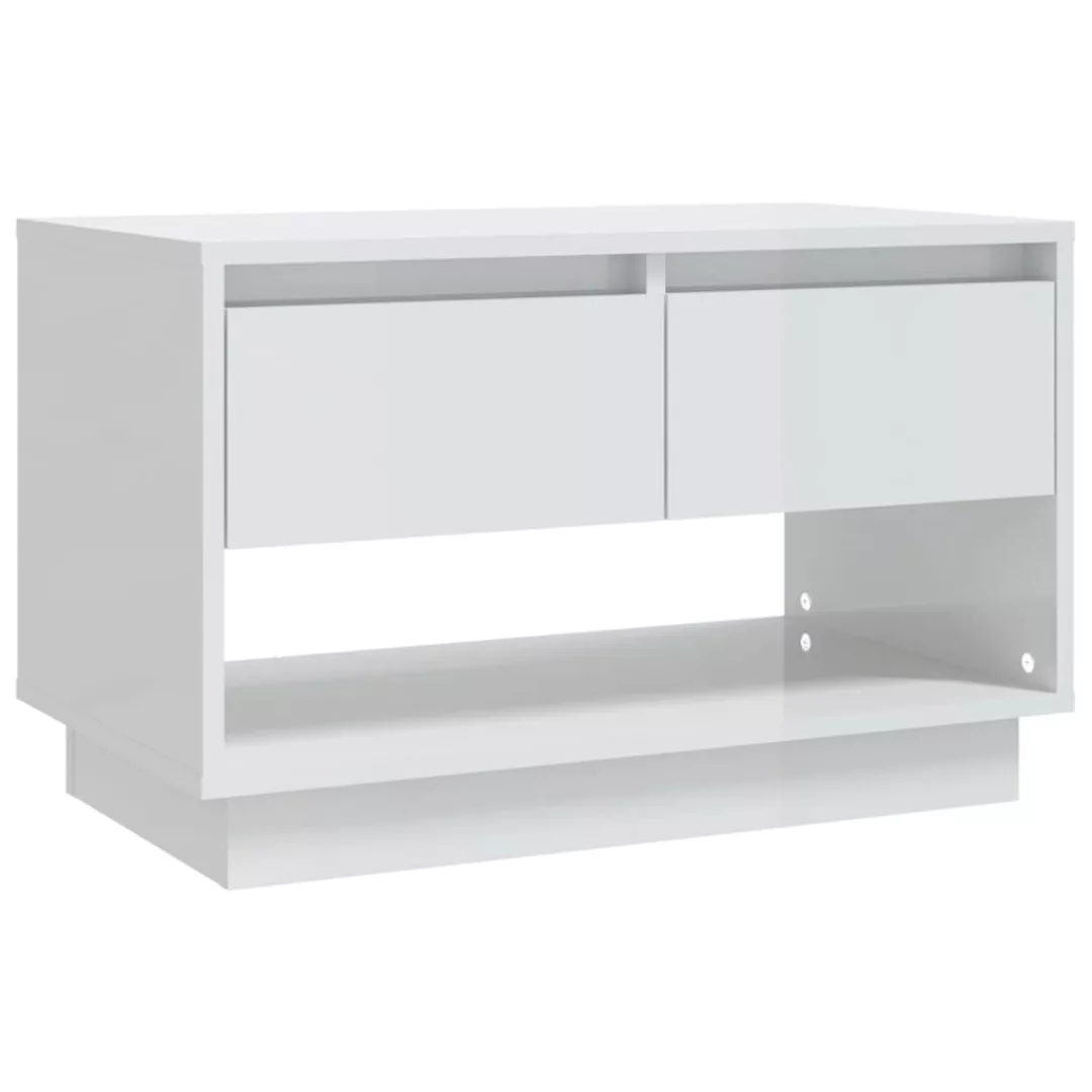 Tv-schrank Hochglanz-weiß 70x41x44 Cm Spanplatte günstig online kaufen