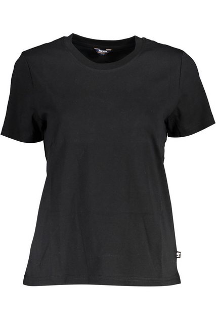 K-Way T-Shirt Damen Kurzarm T-Shirt Schwarz mit Kontrastdetails günstig online kaufen