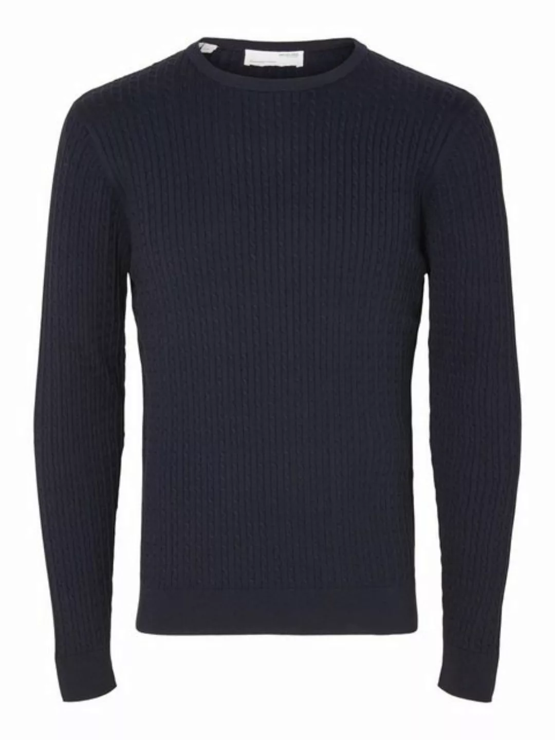 SELECTED HOMME Rundhalspullover SLHBERG CABLE CREW NECK NOOS günstig online kaufen