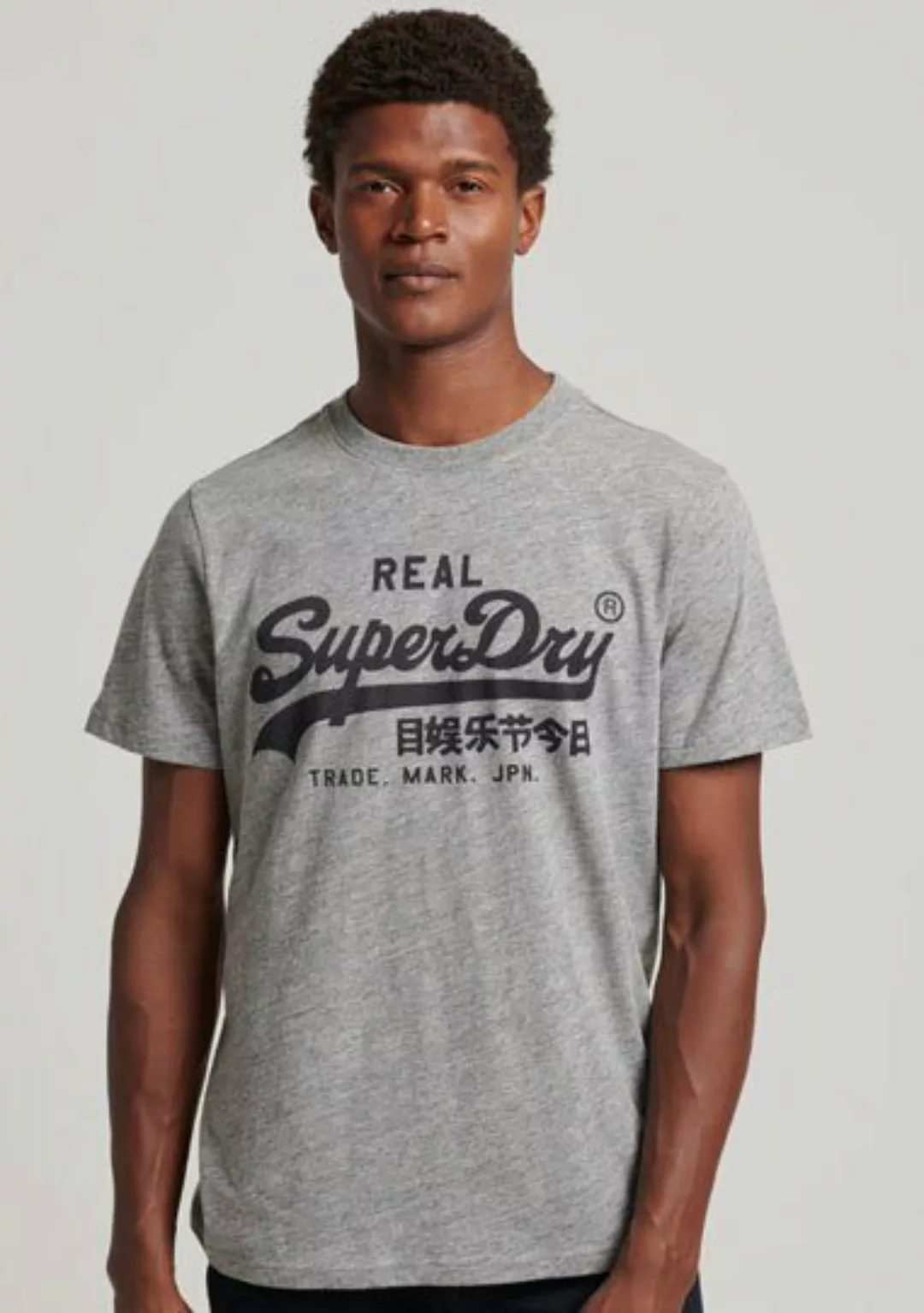 Superdry T-Shirt Superdry Herren T-Shirt VINTAGE VL NOOS TEE Athletic Grey günstig online kaufen