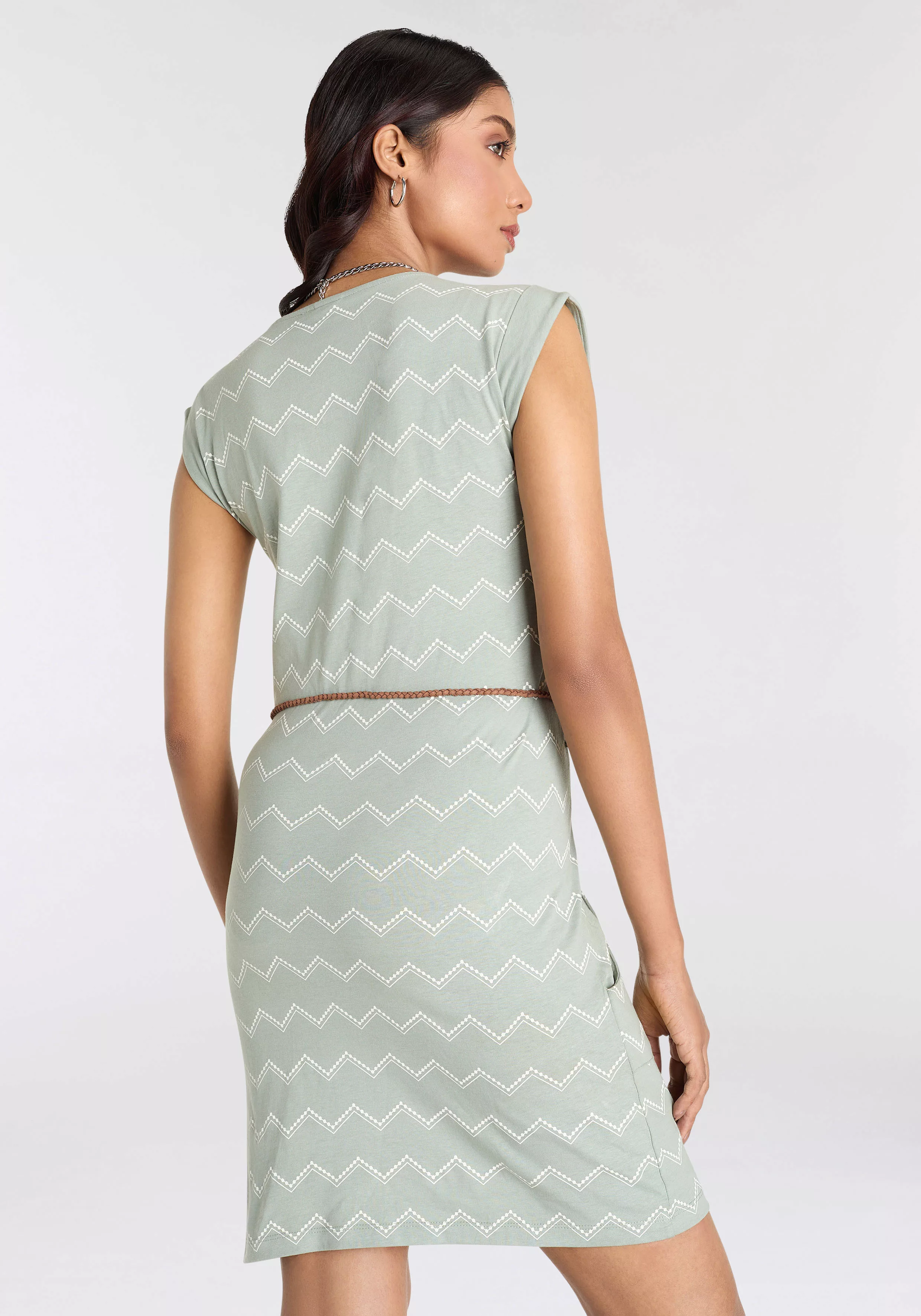 KangaROOS Jerseykleid (Set, mit abnehmbarem Gürtel) mit Alloverprint - NEUE günstig online kaufen