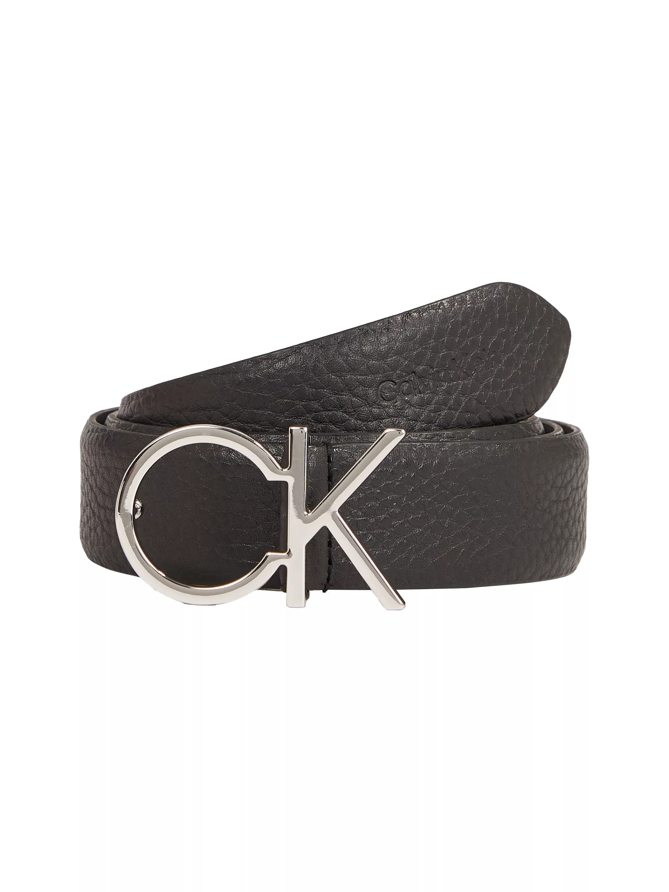 Calvin Klein Ledergürtel "CK LOGO BELT 3.0 PEBBLE" günstig online kaufen