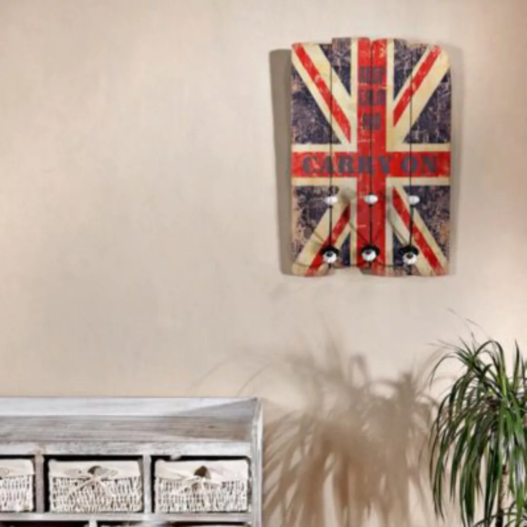 Mucola 60cm England Flagge Flurgarderobe Garderobenpaneel Wandgarderobe Wan günstig online kaufen