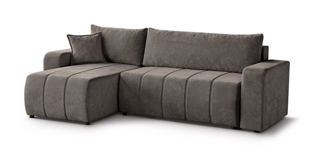 Beautysofa Ecksofa MORI, universelle Seite, mit Schlaffunktion, mit Bettkas günstig online kaufen