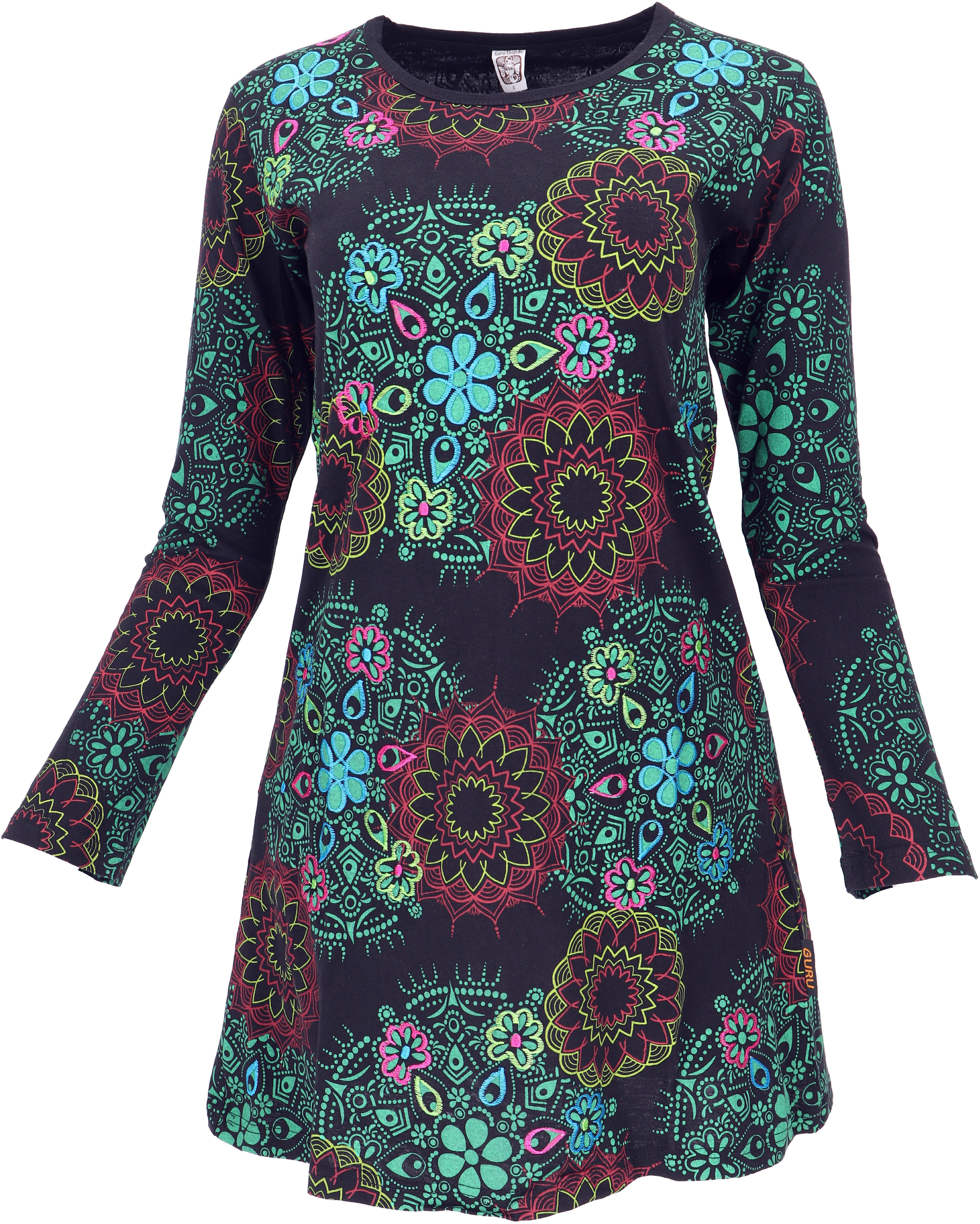 Guru-Shop Midikleid Besticktes Boho chic Minikleid, günstig online kaufen