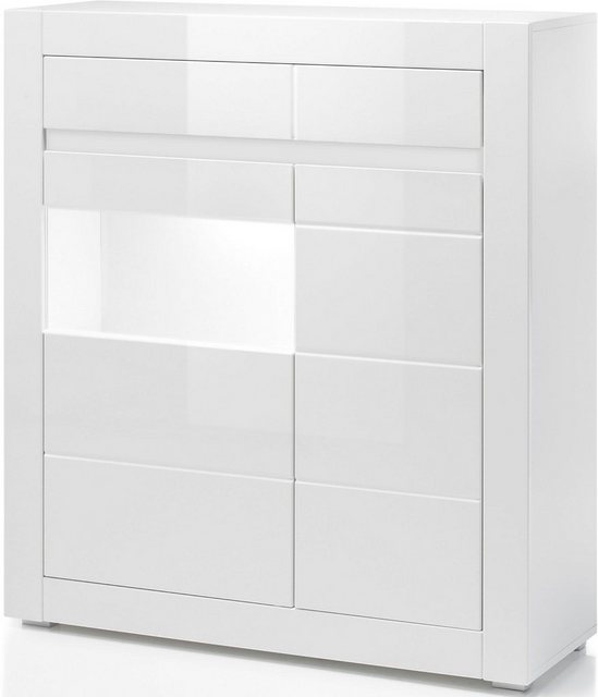 INOSIGN Vitrine "Carat", Höhe 112 cm, Leisten angeliefert, 1 x grau, 1 x we günstig online kaufen