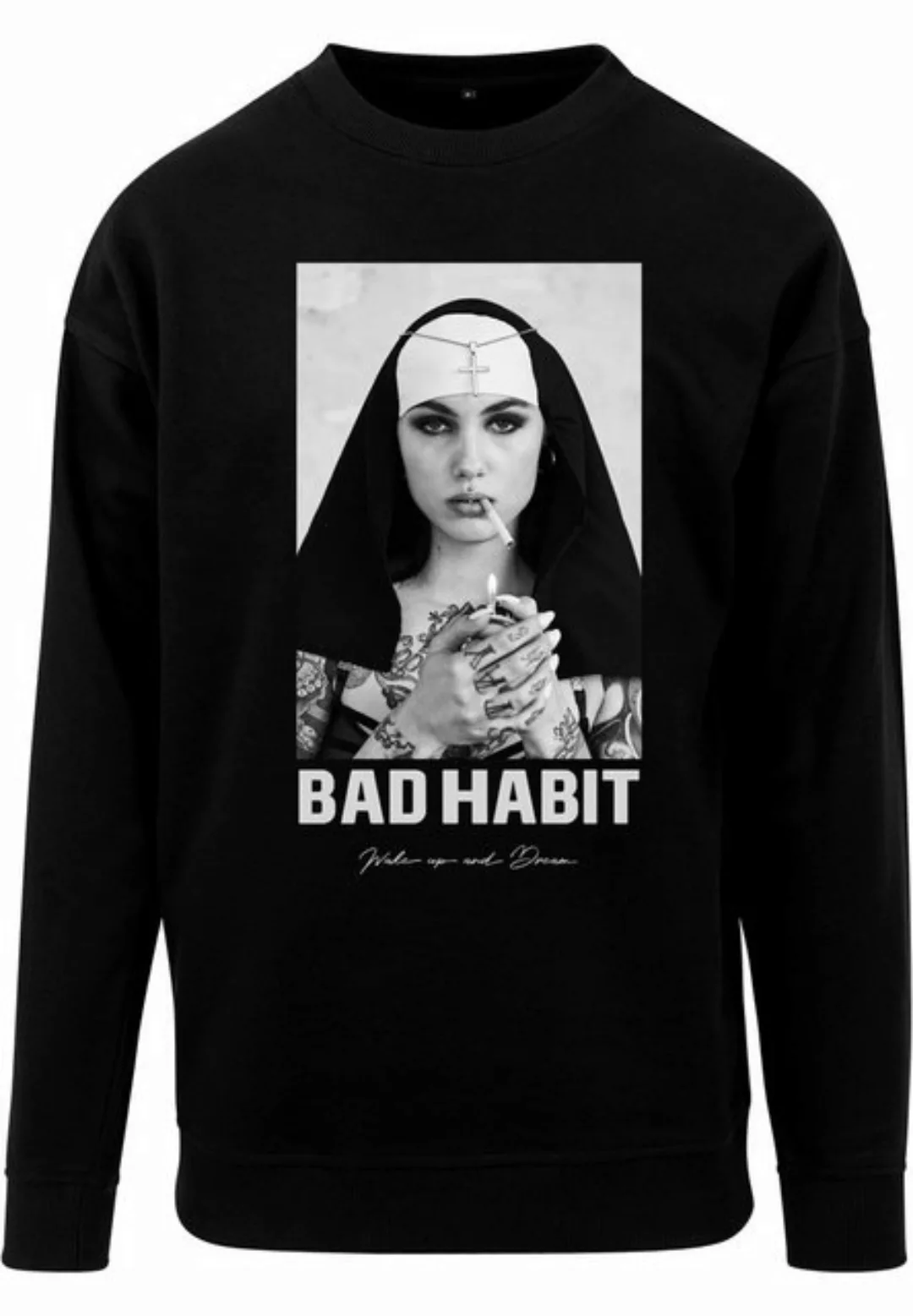 MisterTee Rundhalspullover MisterTee Herren Bad Habit Crewneck (1-tlg) günstig online kaufen