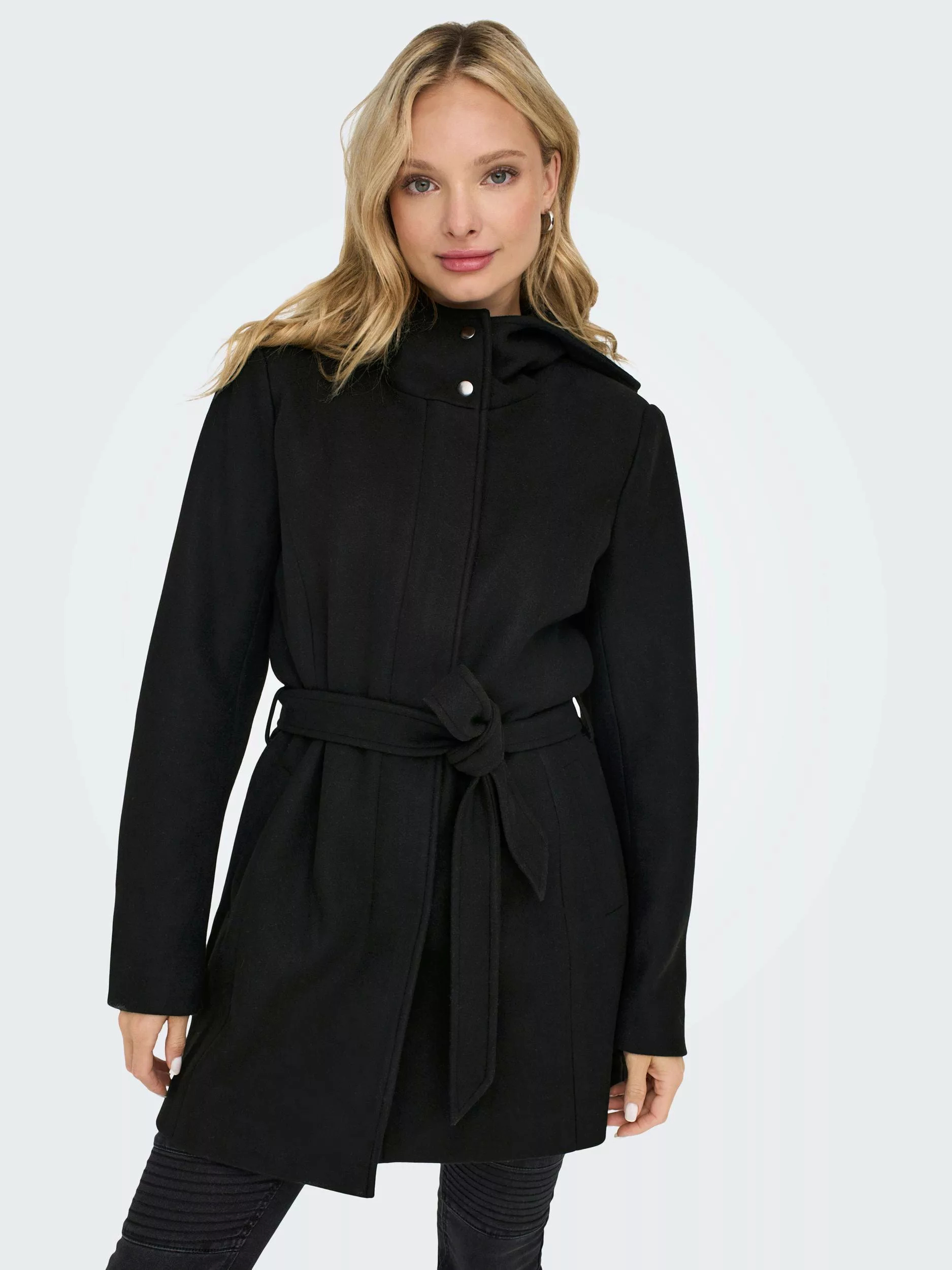 ONLY Kurzmantel "ONLEMMA HOODED BELT COAT OTW" günstig online kaufen