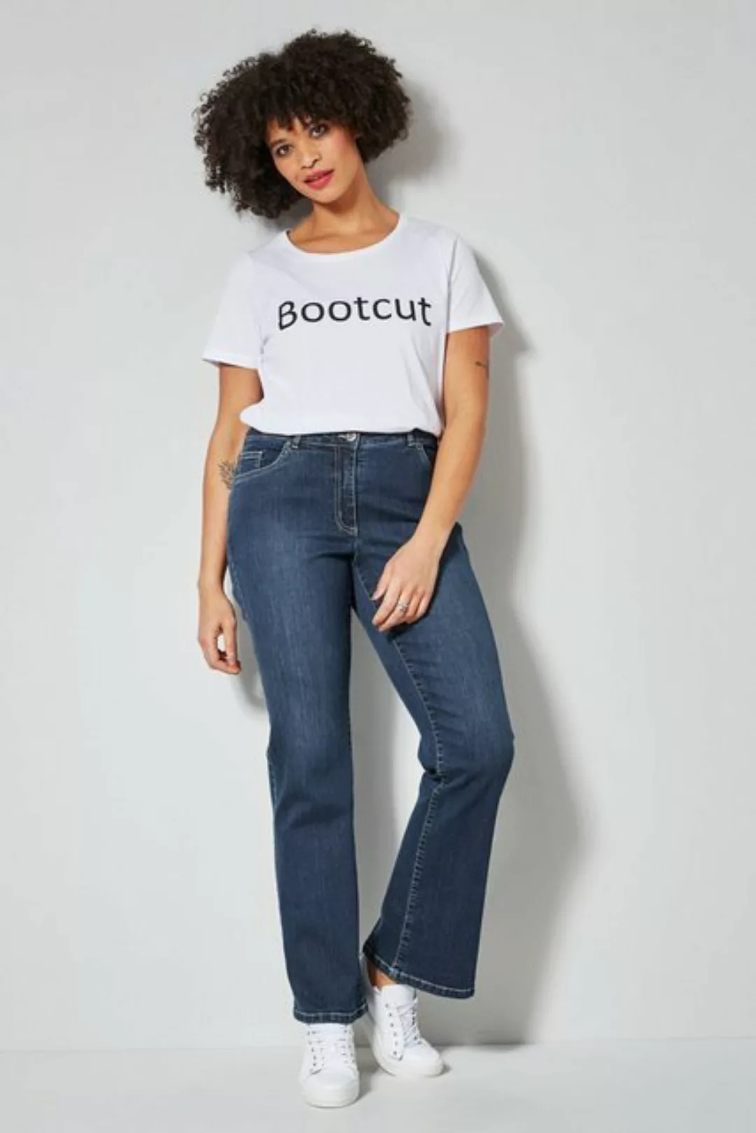 Dollywood Regular-fit-Jeans Bootcut-Jeans Stretchkomfort 5-Pocket mit Schla günstig online kaufen