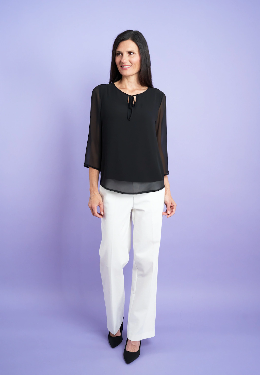 Seidel Moden Chiffonbluse "Exklusiv bei OTTO", 3/4 -Arm mit transparenten Ä günstig online kaufen