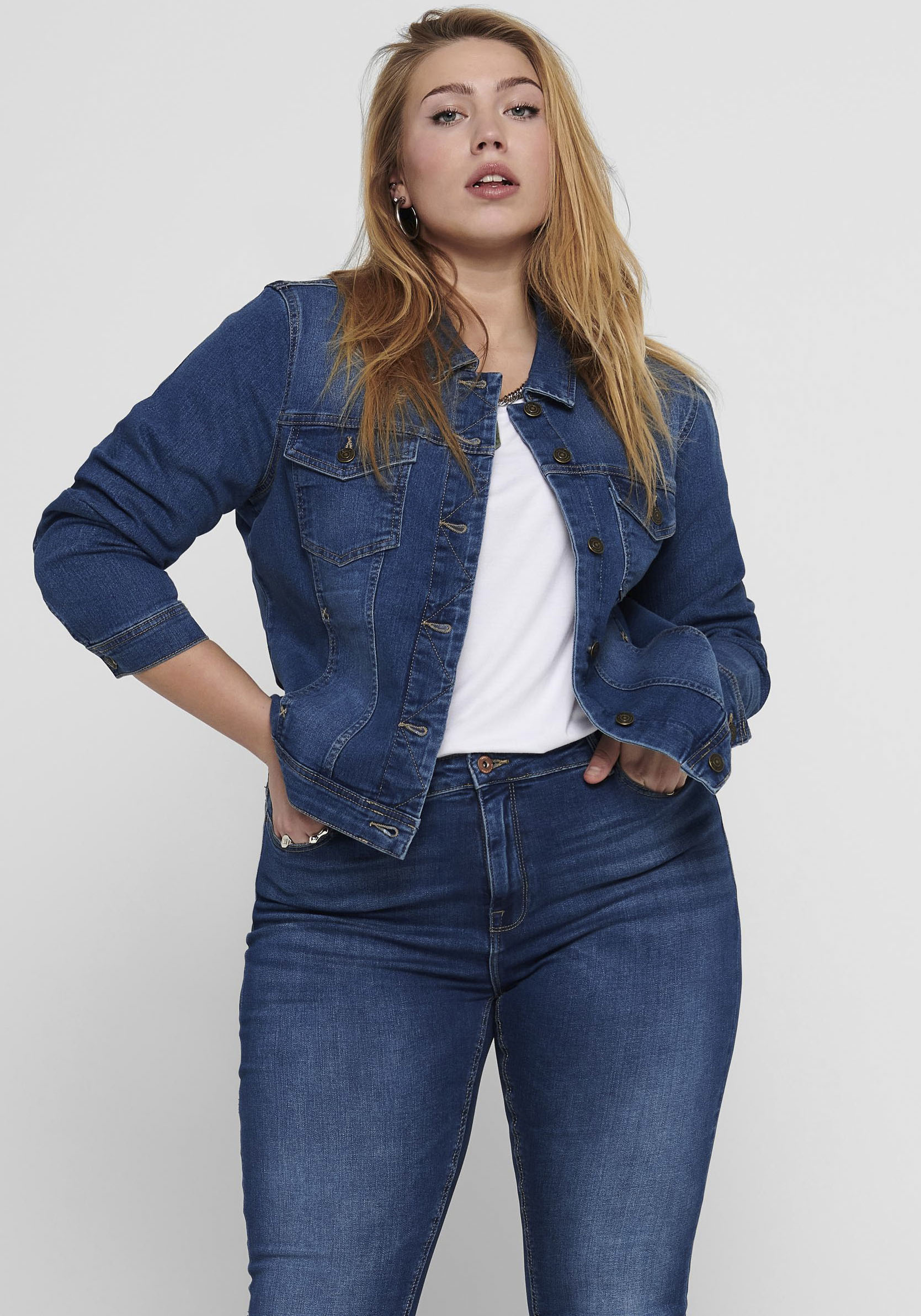ONLY CARMAKOMA Jeansjacke "CARWESPA LS JACKET" günstig online kaufen