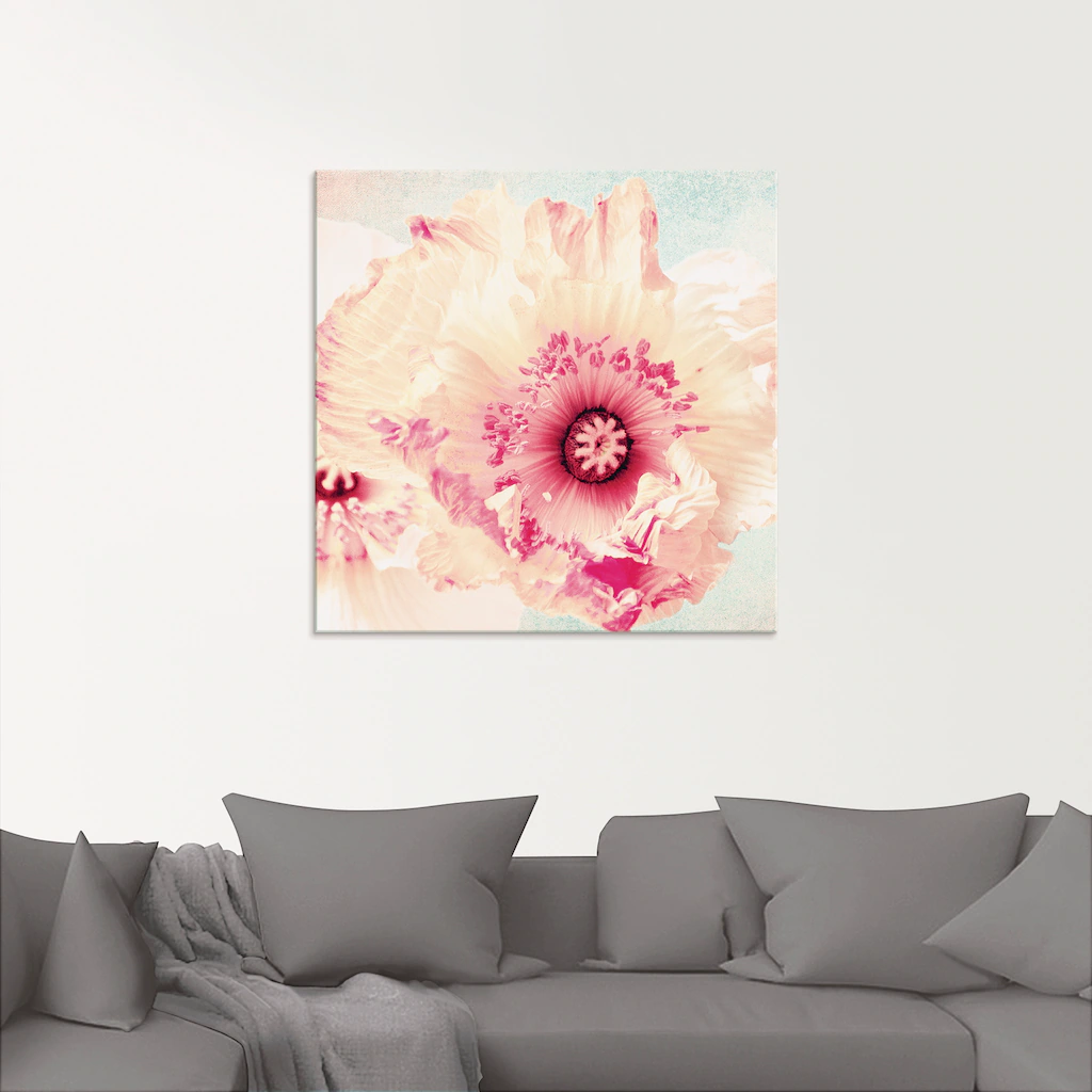 Artland Glasbild »Pastell Mohn«, Blumen, (1 St.), in verschiedenen Größen günstig online kaufen