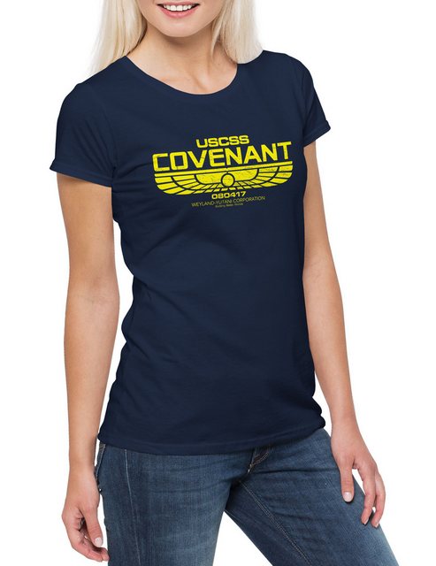 Urban Backwoods Print-Shirt USCSS Covenant Damen T-Shirt Nostromo Alien Yut günstig online kaufen