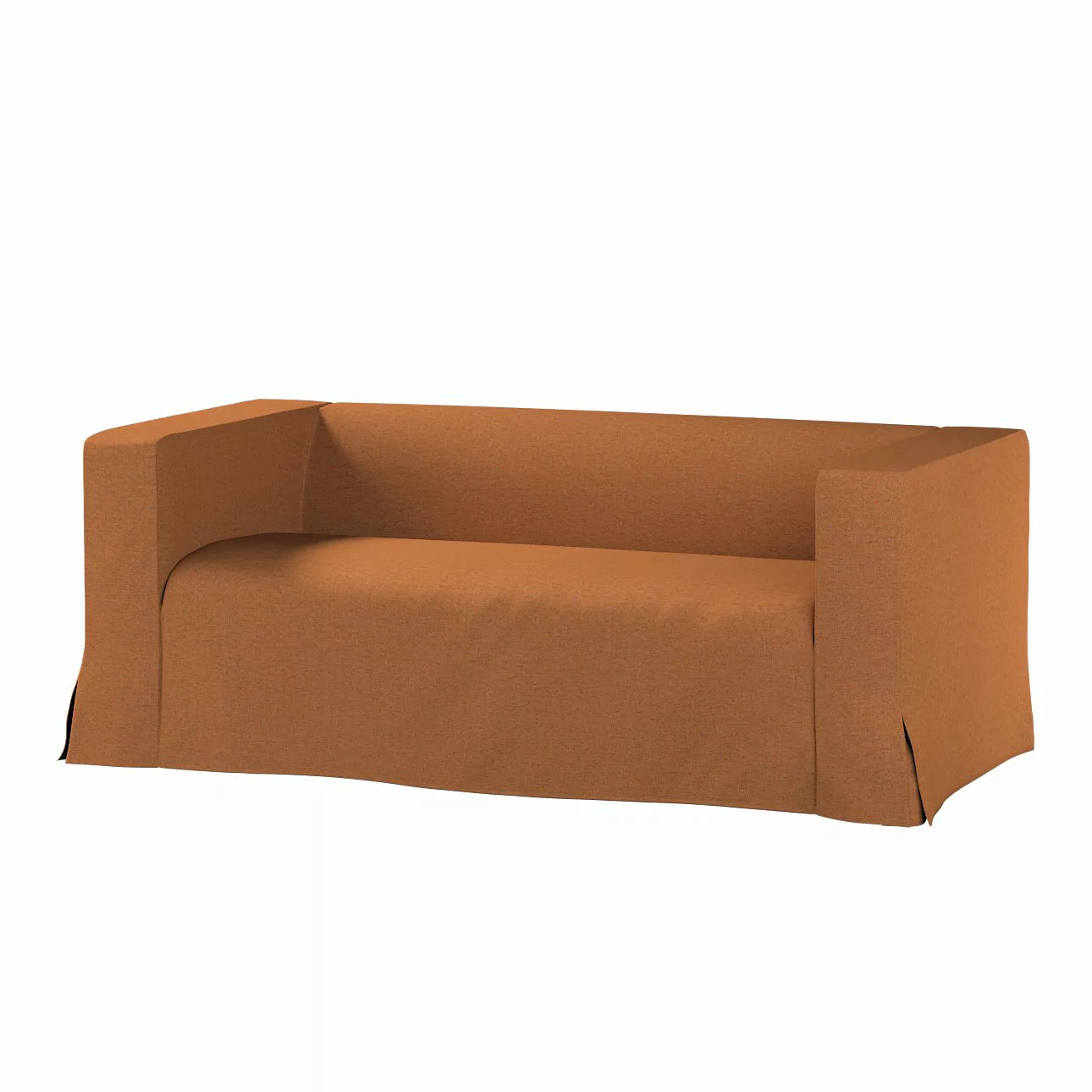 Bezug für Klippan 2-Sitzer Sofa, lang mit Kellerfalte, orange, Klippan 2-er günstig online kaufen