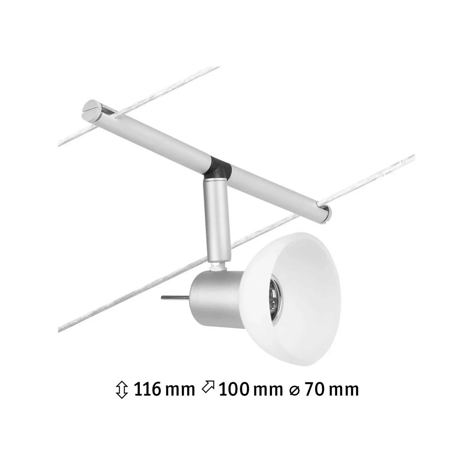 Paulmann Wire Sheela Spot für Seilsystem chrom günstig online kaufen